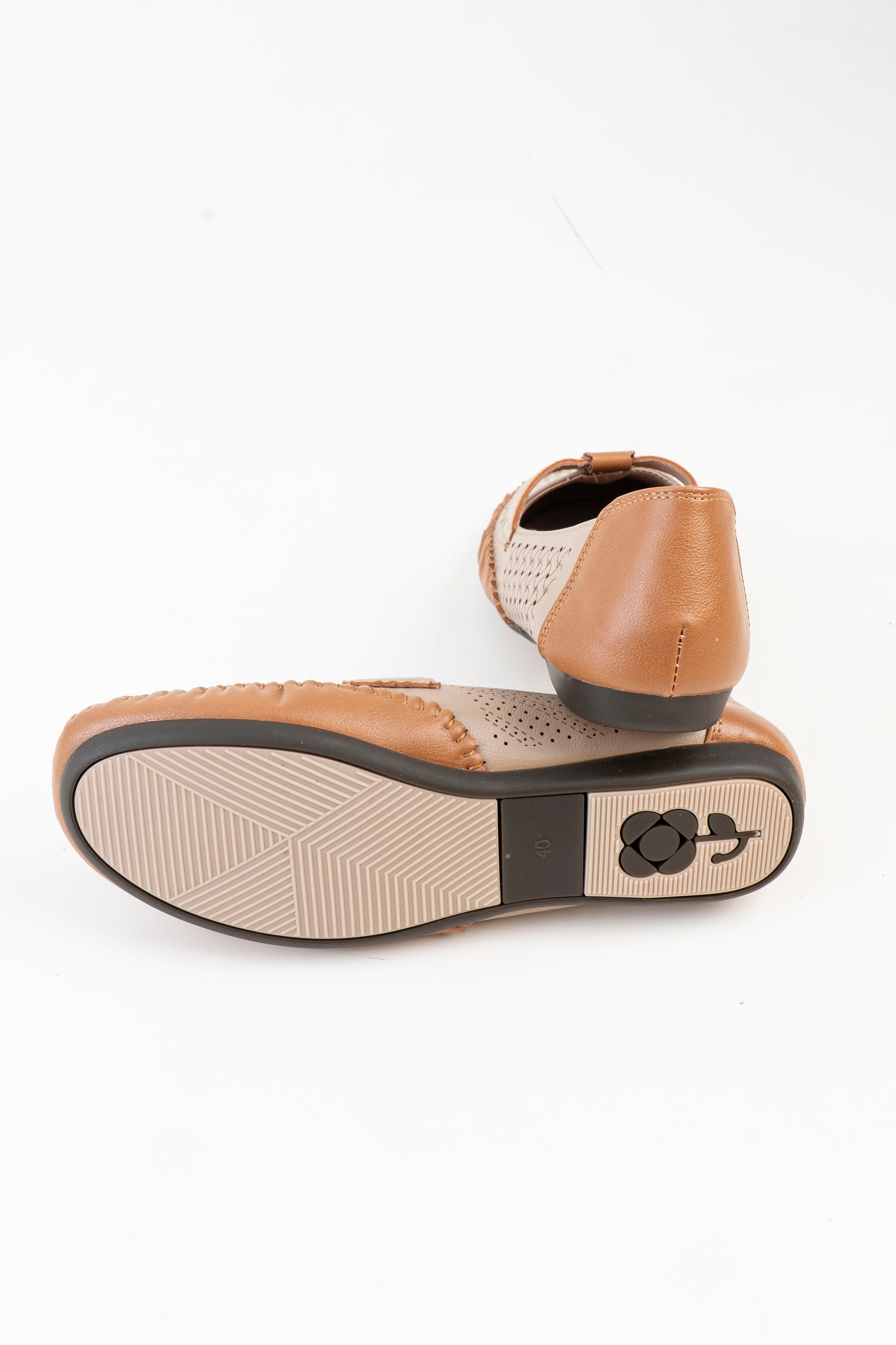 Dr. Shoes Ladies Flat Loafer - Khaki