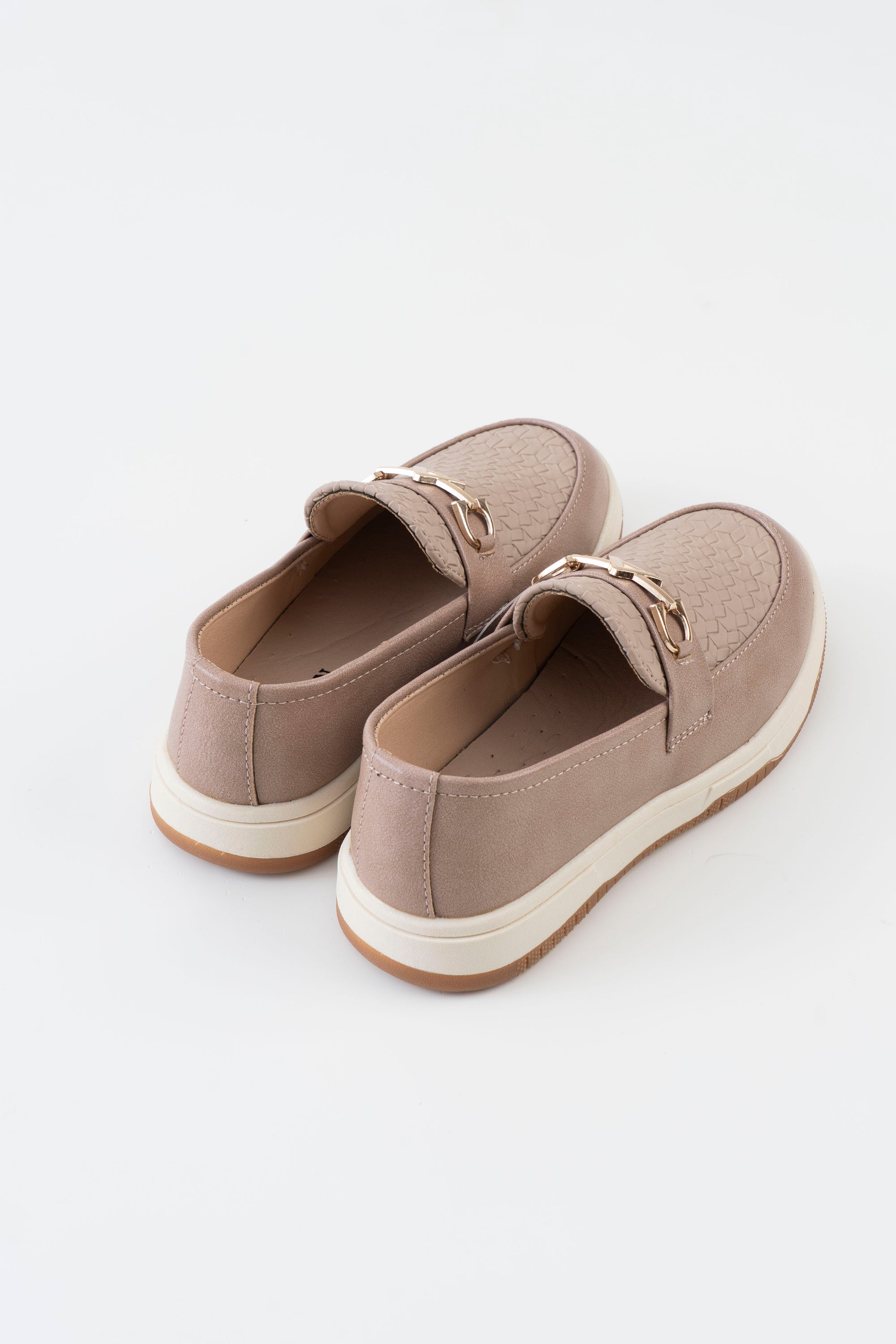Woven Texture Horsebit Loafer Kids Boys - Khaki