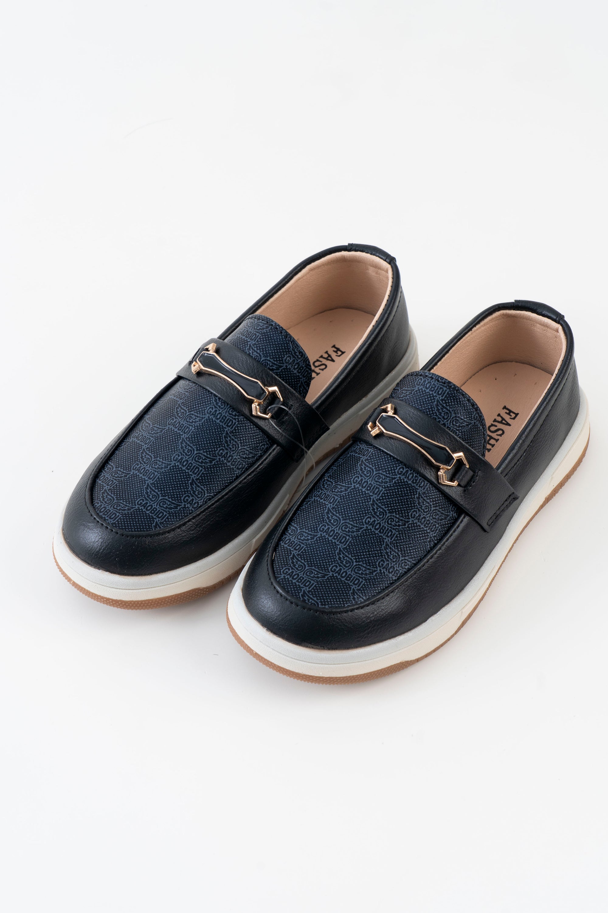 Monogram Horsebit Loafer Kids Boys - Black Navy