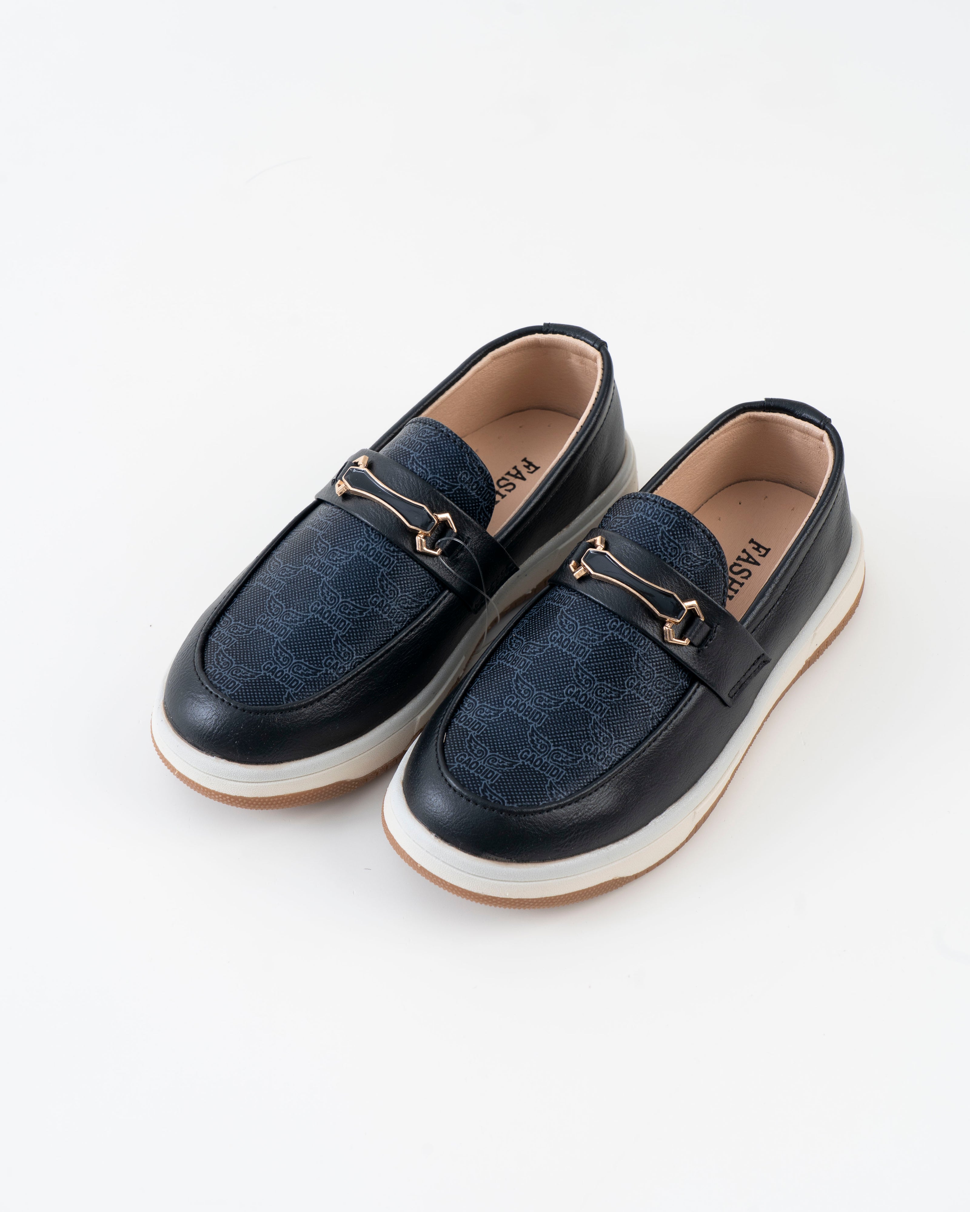 Monogram Horsebit Loafer Kids Boys - Black Navy