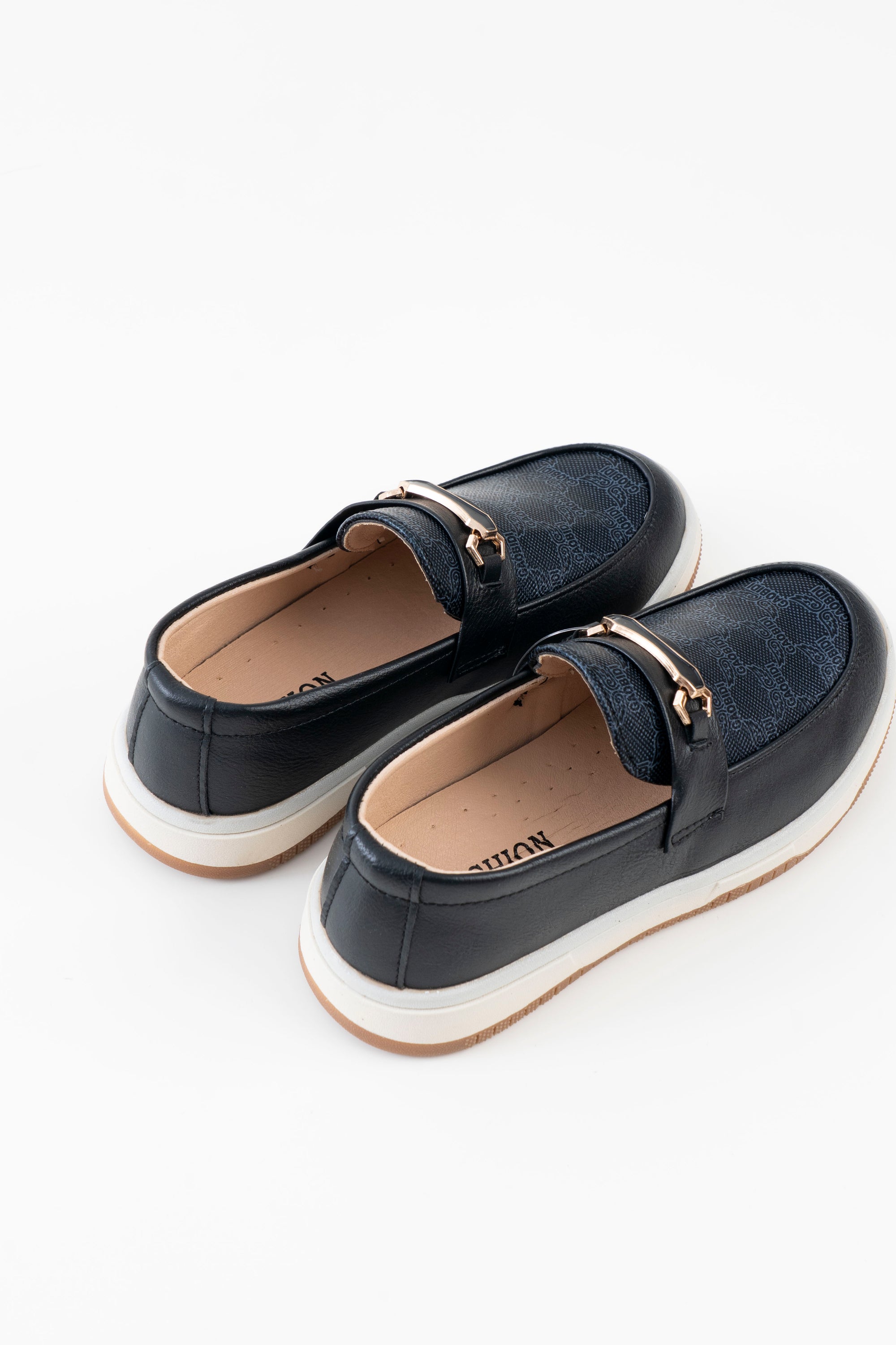 Monogram Horsebit Loafer Kids Boys - Black Navy