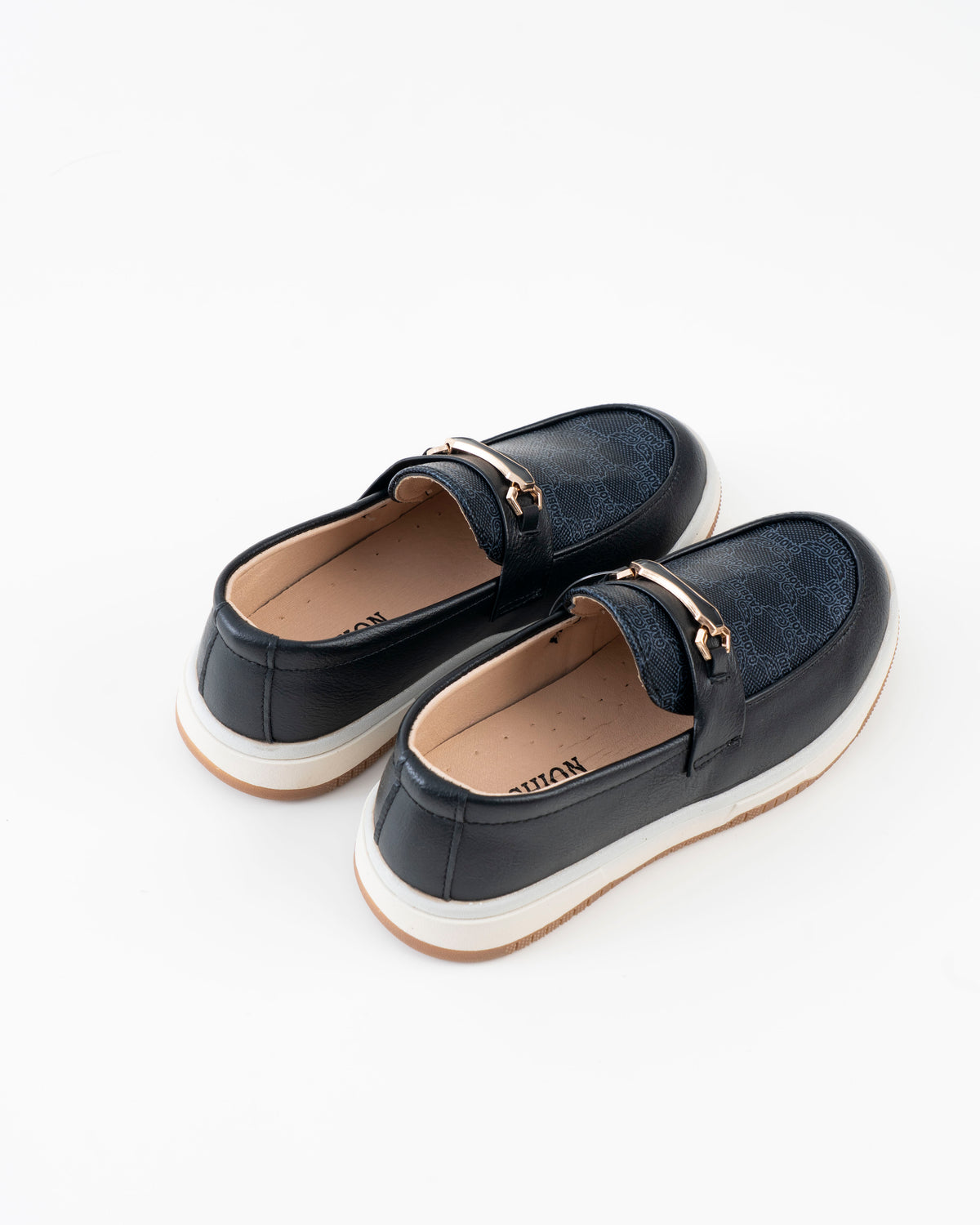 Monogram Horsebit Loafer Kids Boys - Black Navy