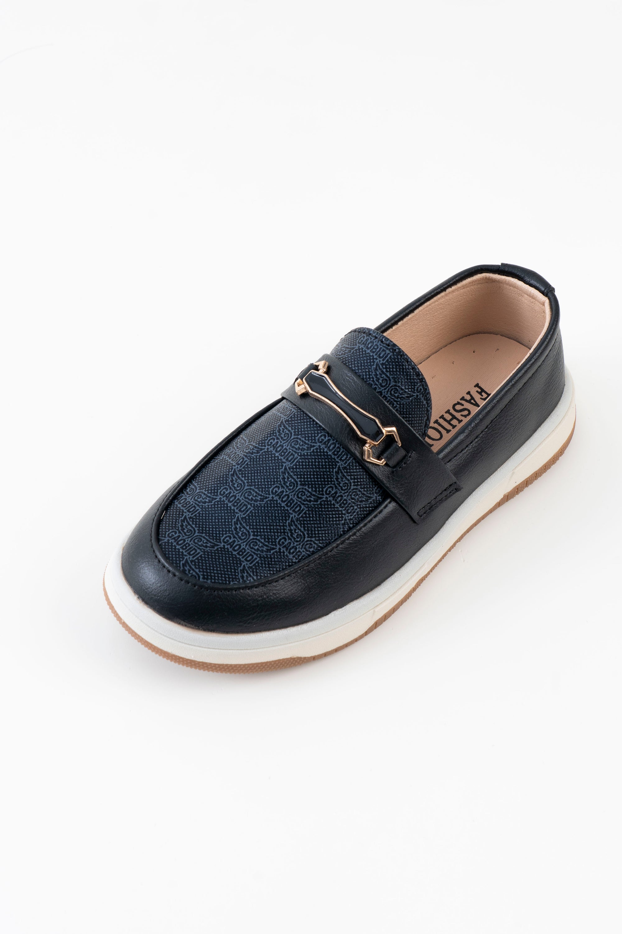 Monogram Horsebit Loafer Kids Boys - Black Navy