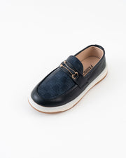 Monogram Horsebit Loafer Kids Boys - Black Navy