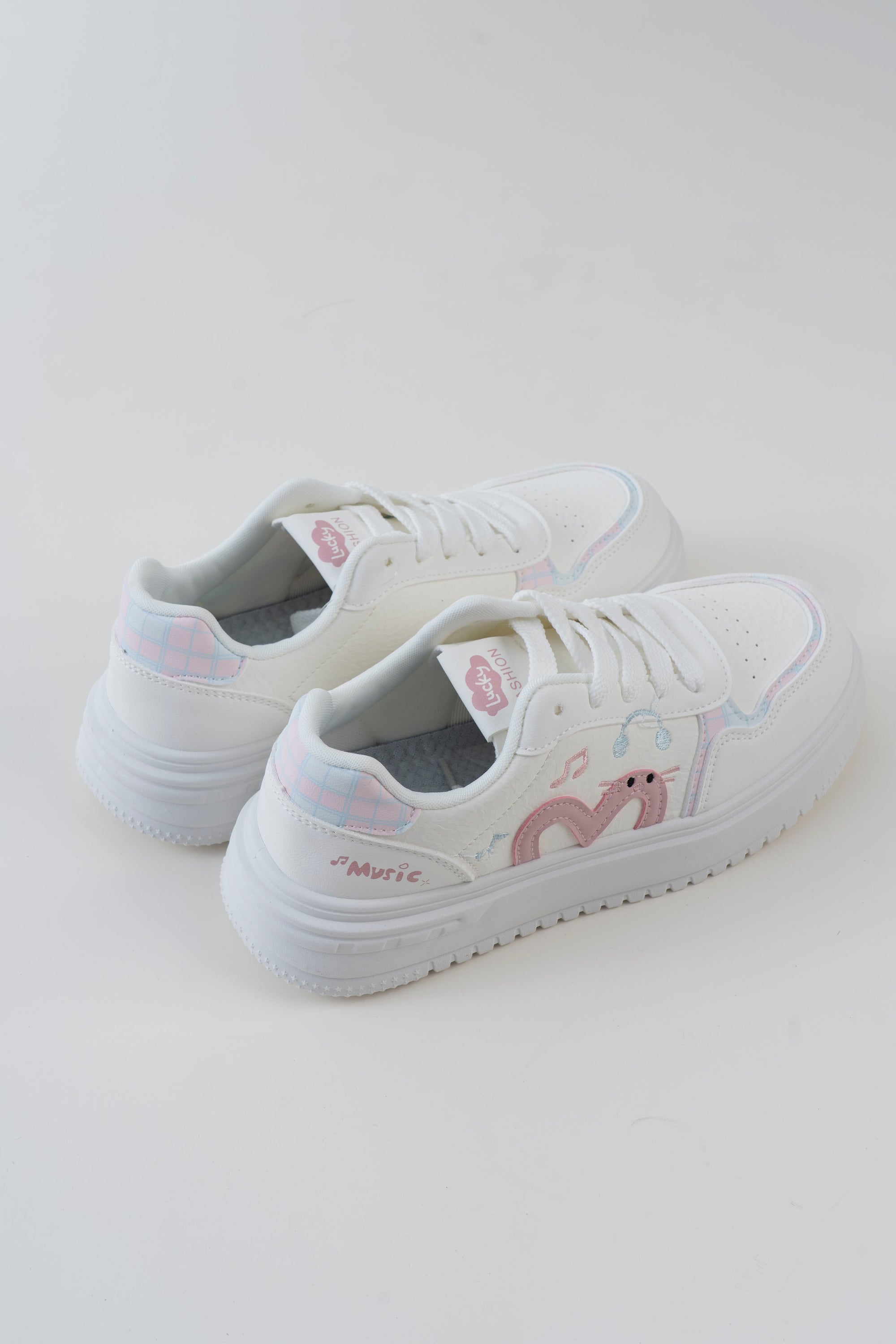 Music Dino Platform Sneaker - Pink