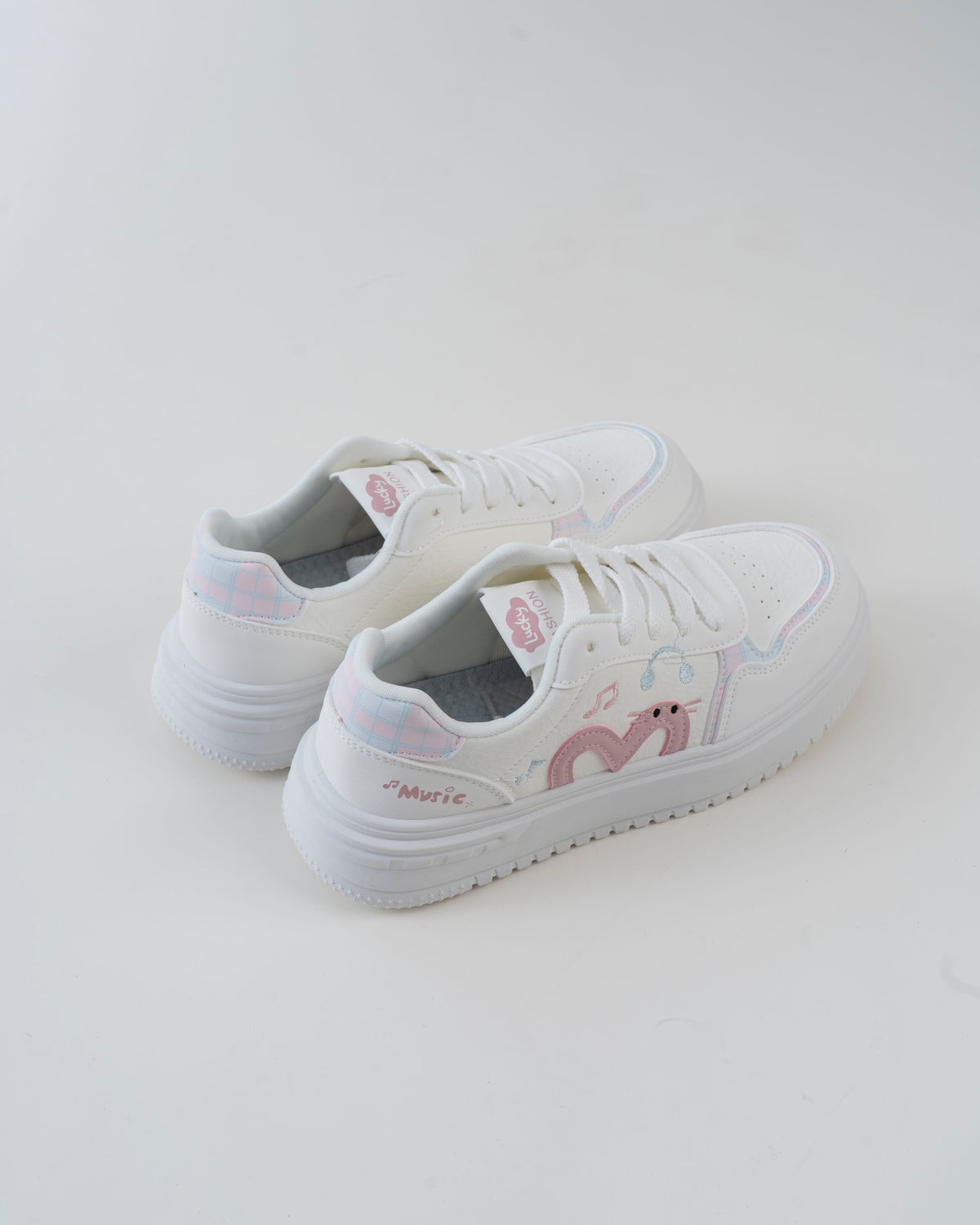 Music Dino Platform Sneaker - Pink