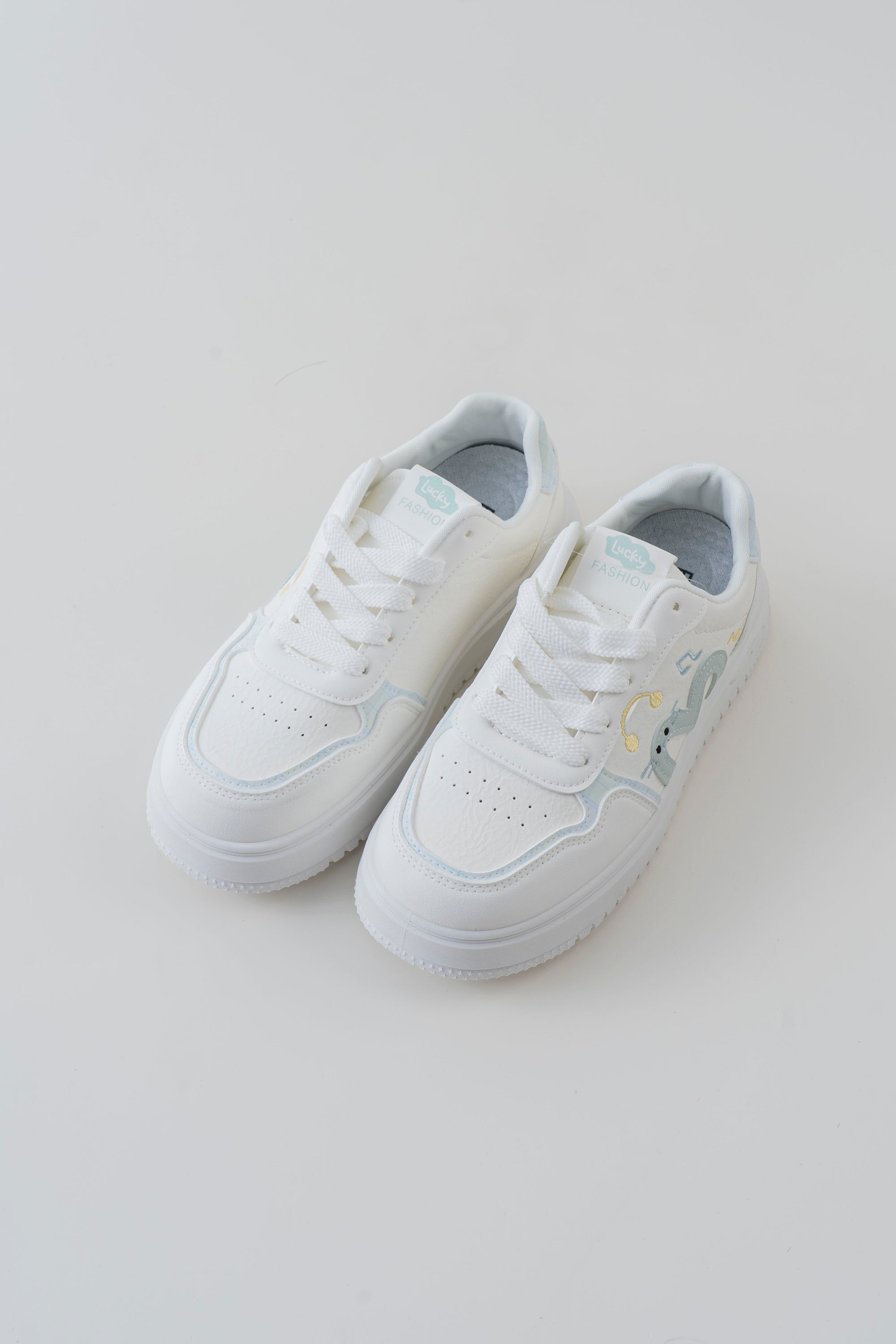 Music Dino Platform Sneaker - White