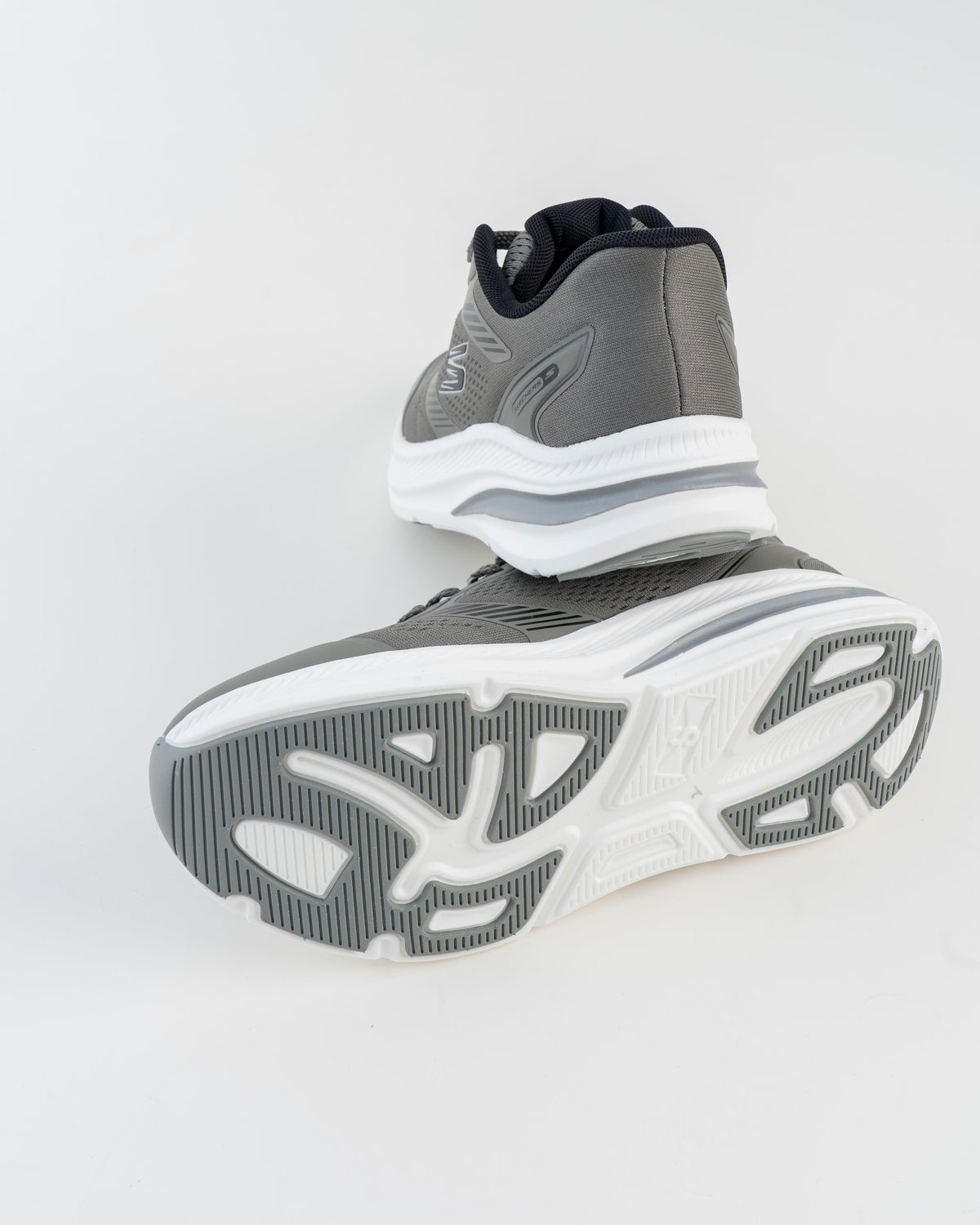 Charcoal grey Skechers sneakers showing outsole