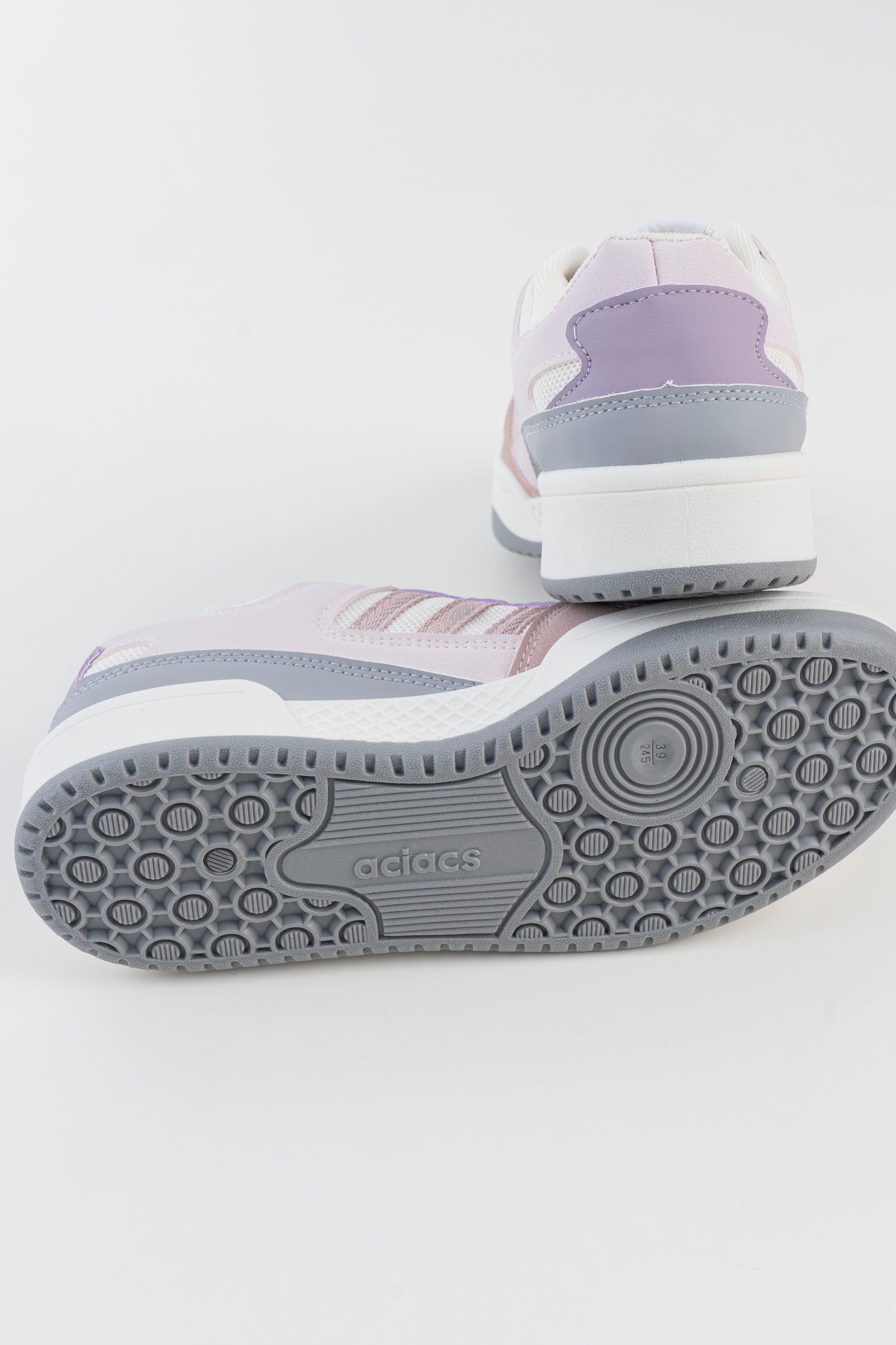 Women's White & Pink Sneakers with Lilac Accents