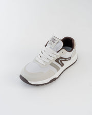 Men's White & Grey Sneakers with Dark Accents