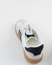 Men's White Sneakers with Black Stripes