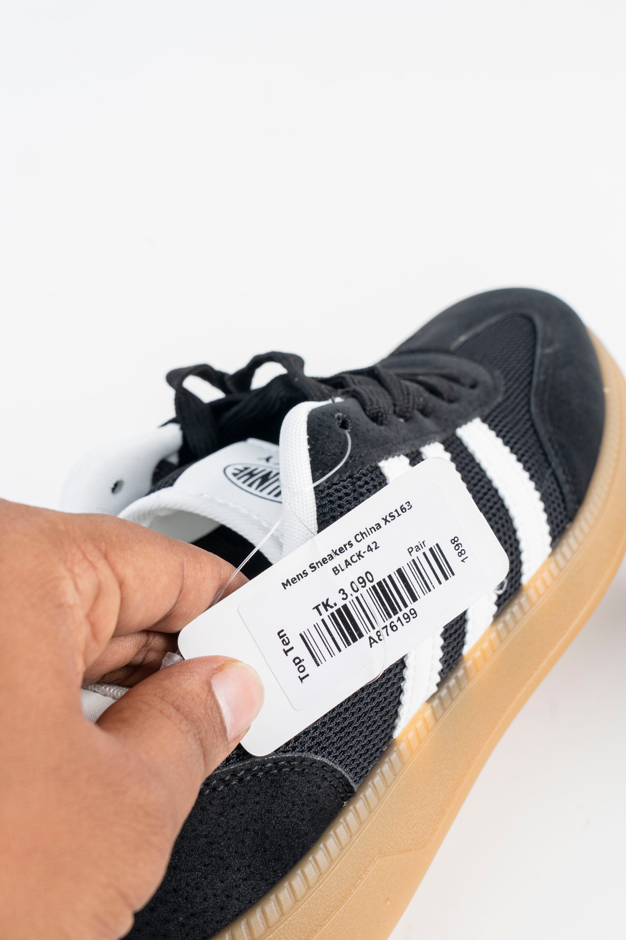 Men's Black Stripe Sneakers