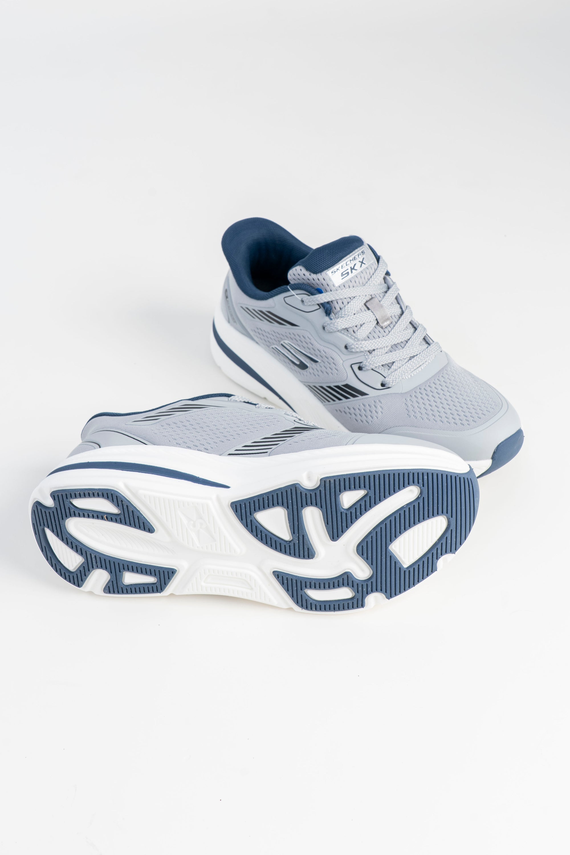 Men's Skechers Grey & Navy Sneakers