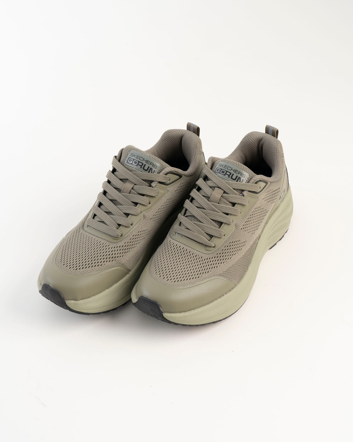 Side view of light grey Skechers GO RUN sneaker