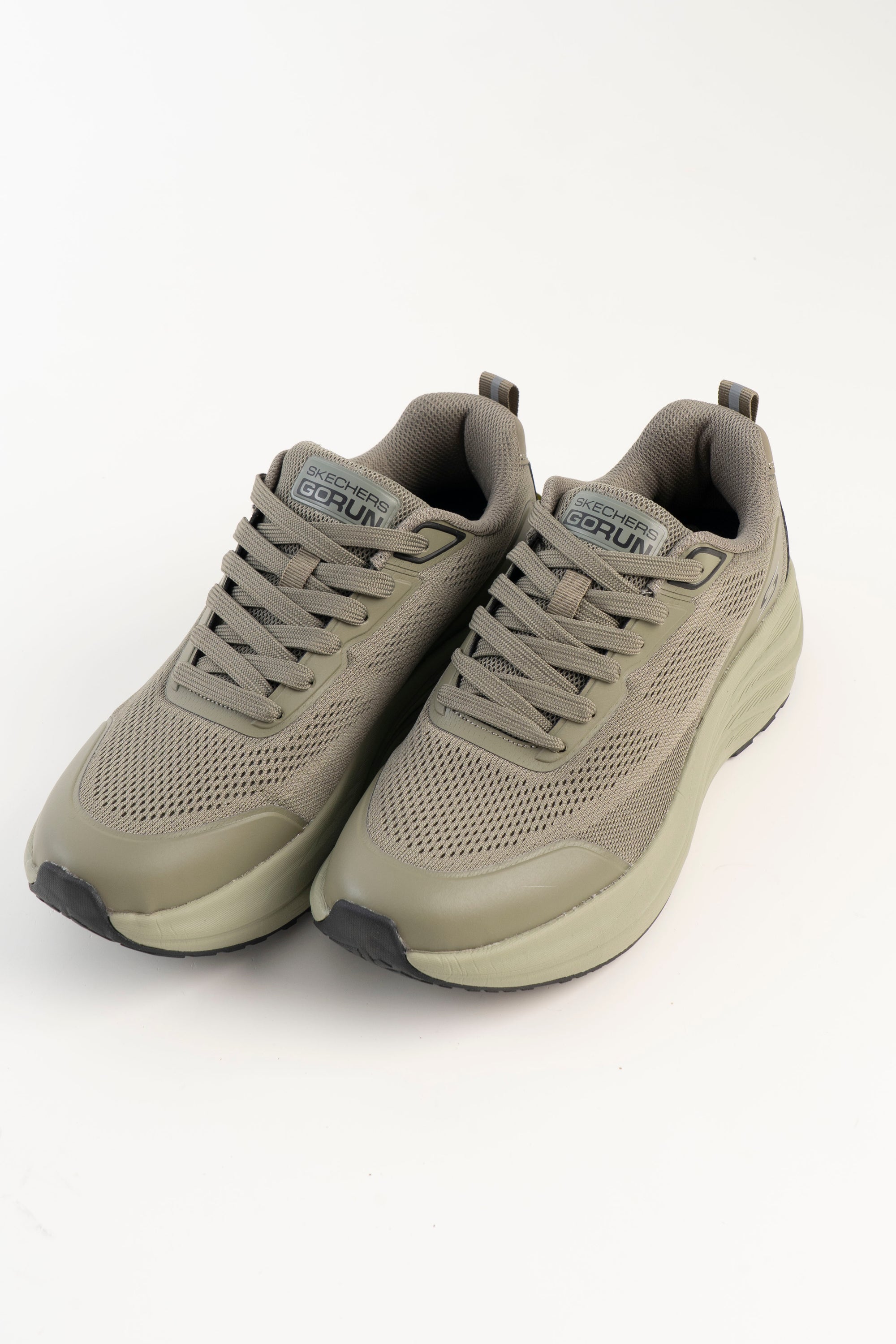 Men's Skechers GO RUN Olive Green Lace-Up Sneakers