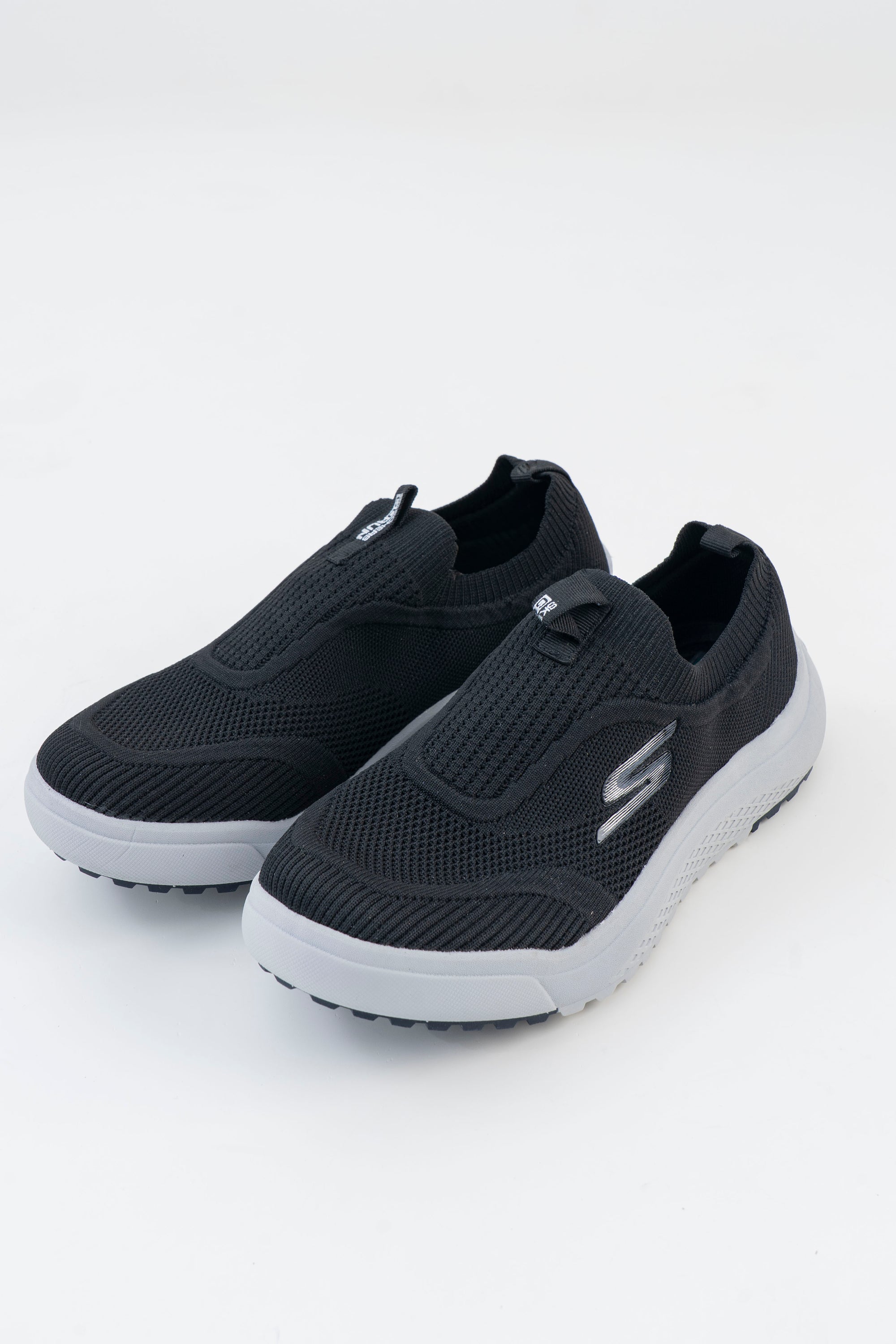 Men's Skechers Black Knit Slip-On Sneakers