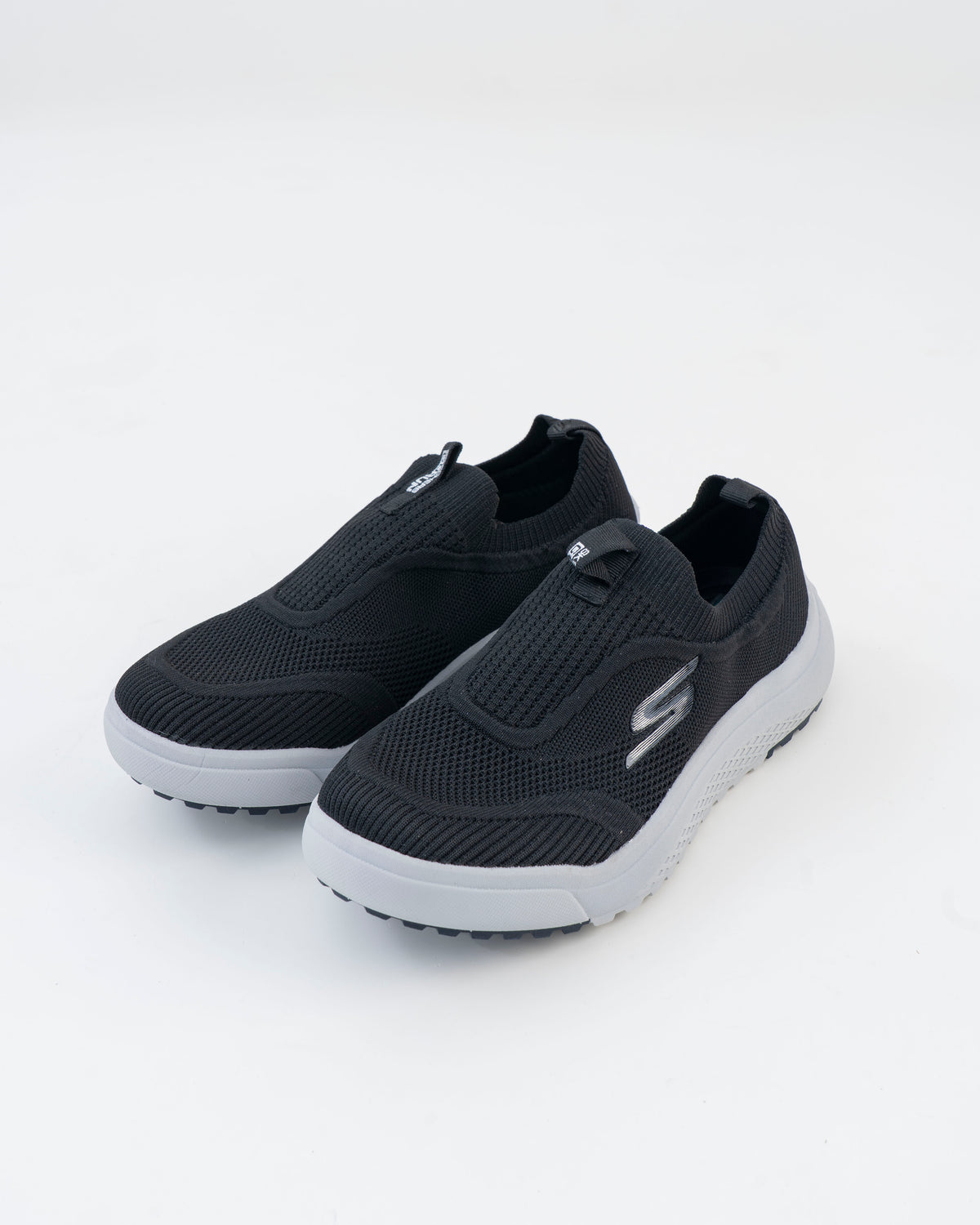 Men's Skechers Black Knit Slip-On Sneakers