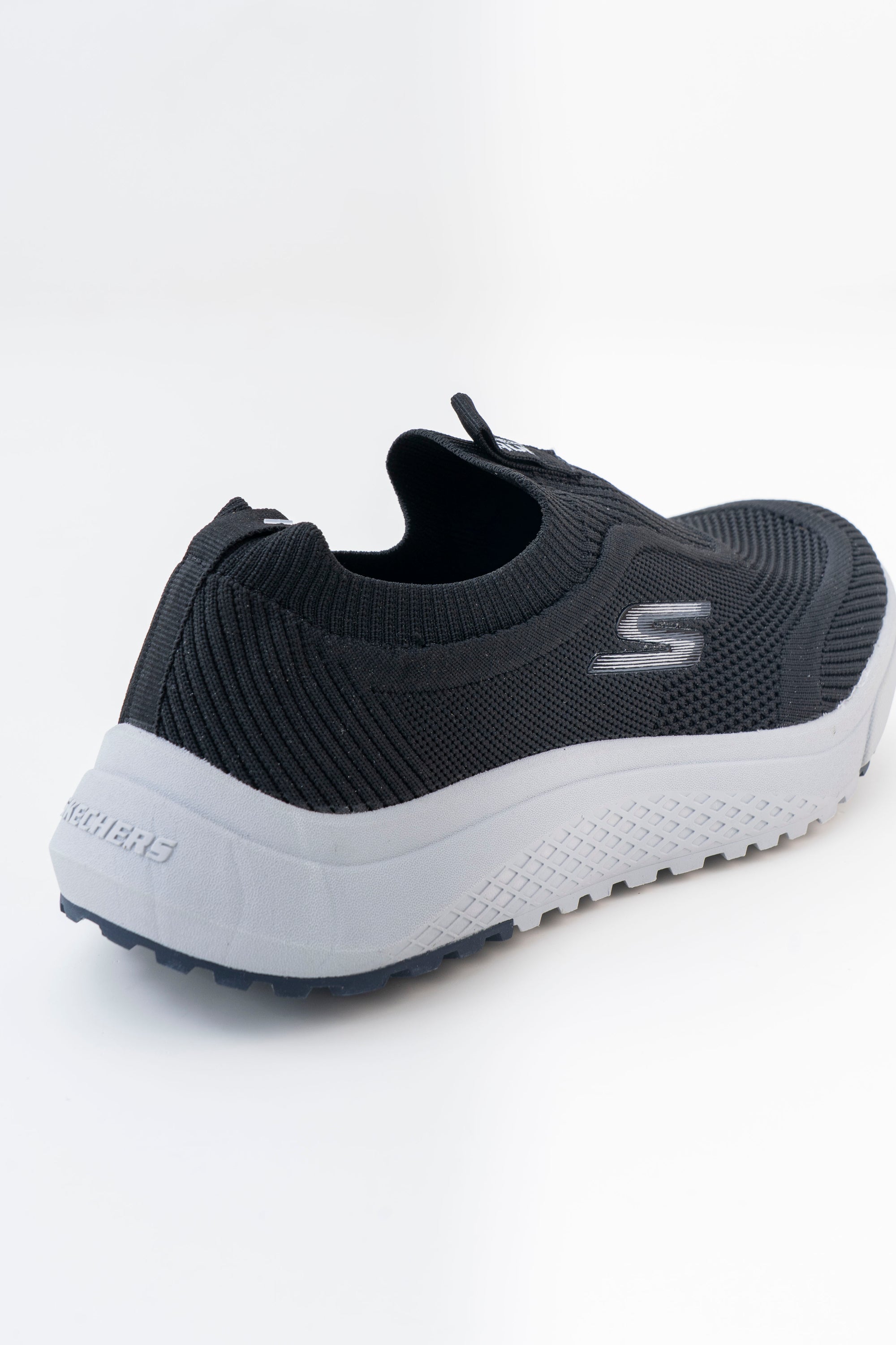 Men's Skechers Black Knit Slip-On Sneakers