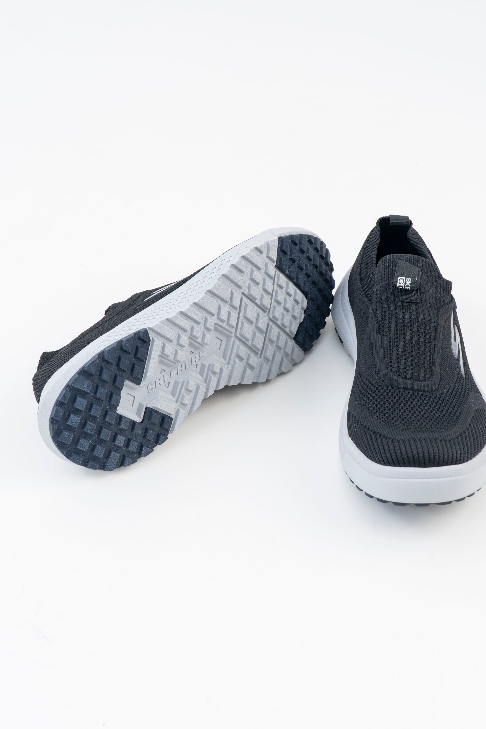 Men's Skechers Black Knit Slip-On Sneakers