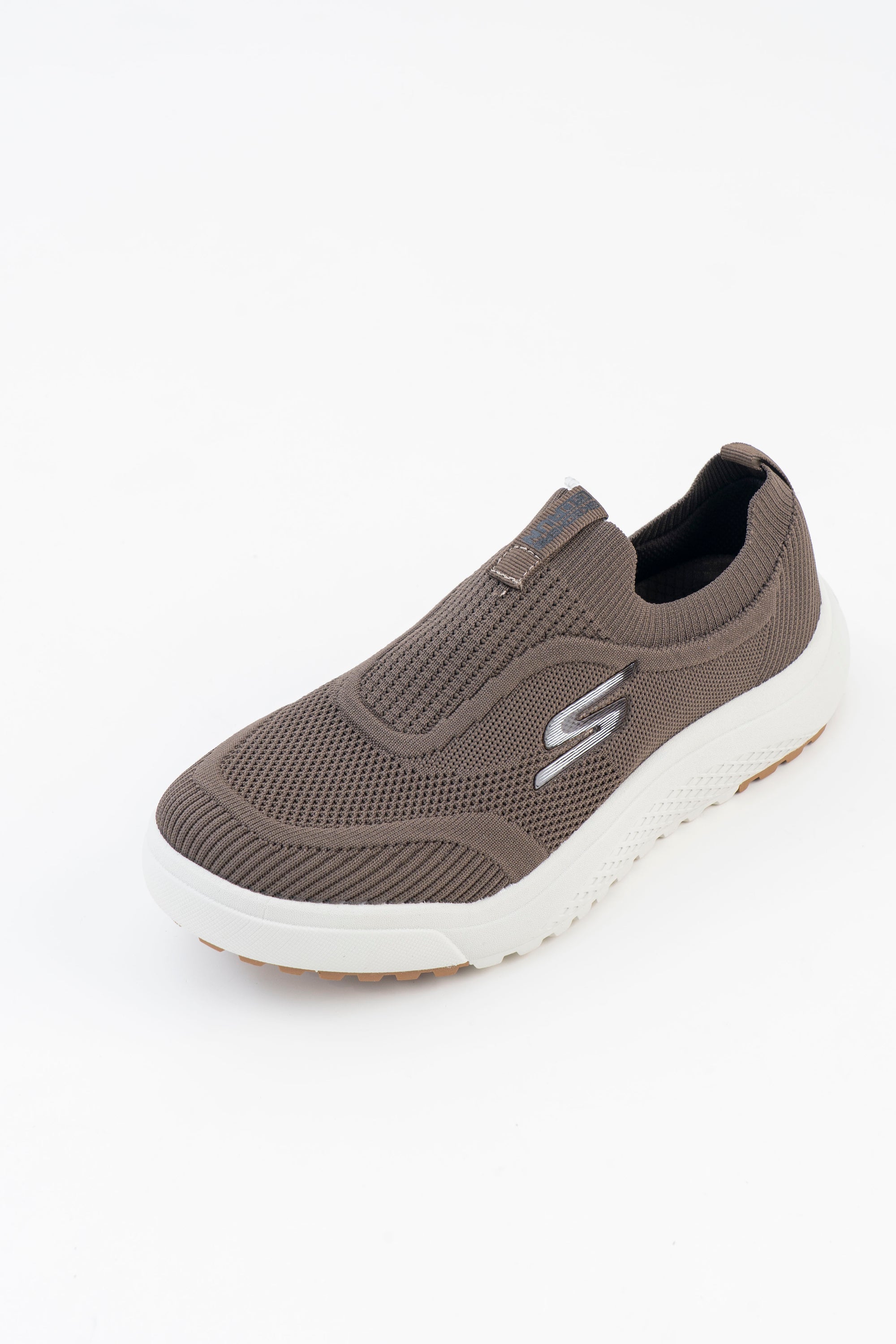Men's Skechers Taupe Knit Slip-On Sneakers