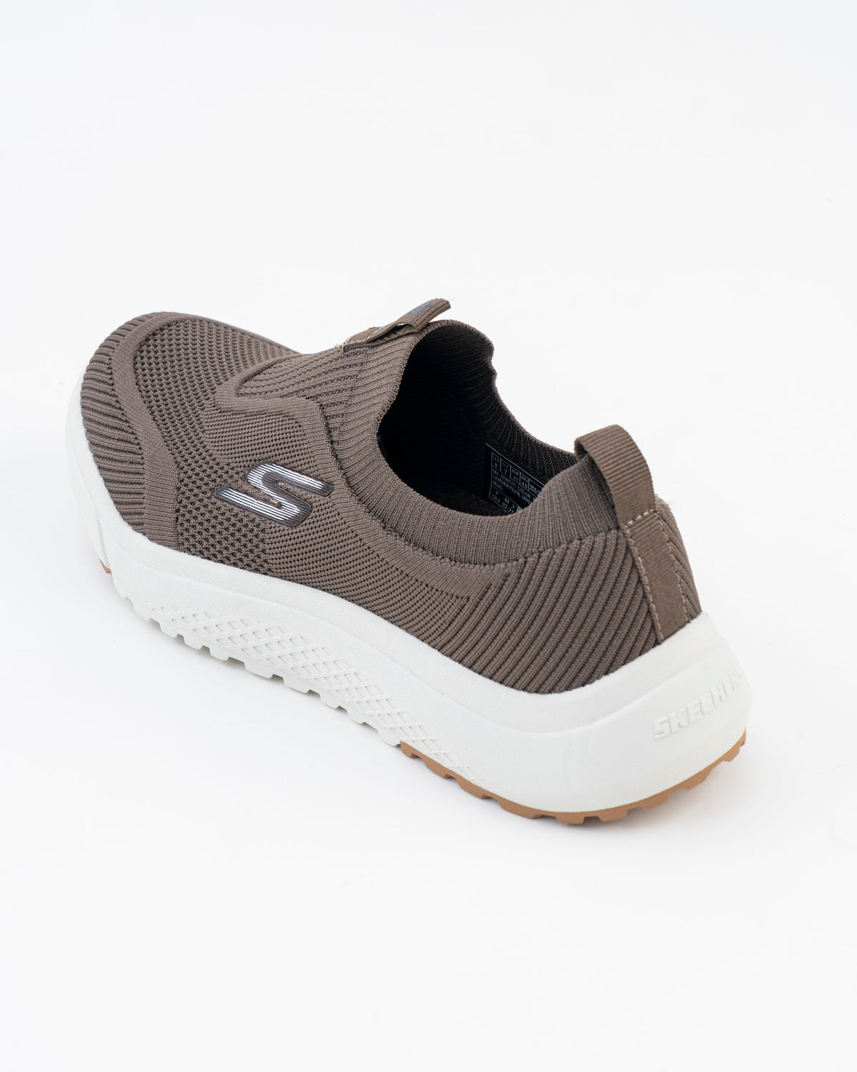 Men's Skechers Taupe Knit Slip-On Sneakers