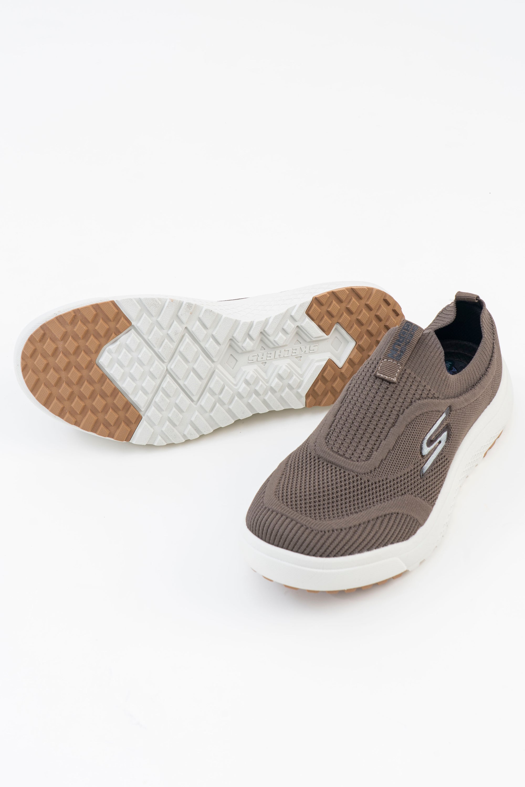 Men's Skechers Taupe Slip-On Sneakers