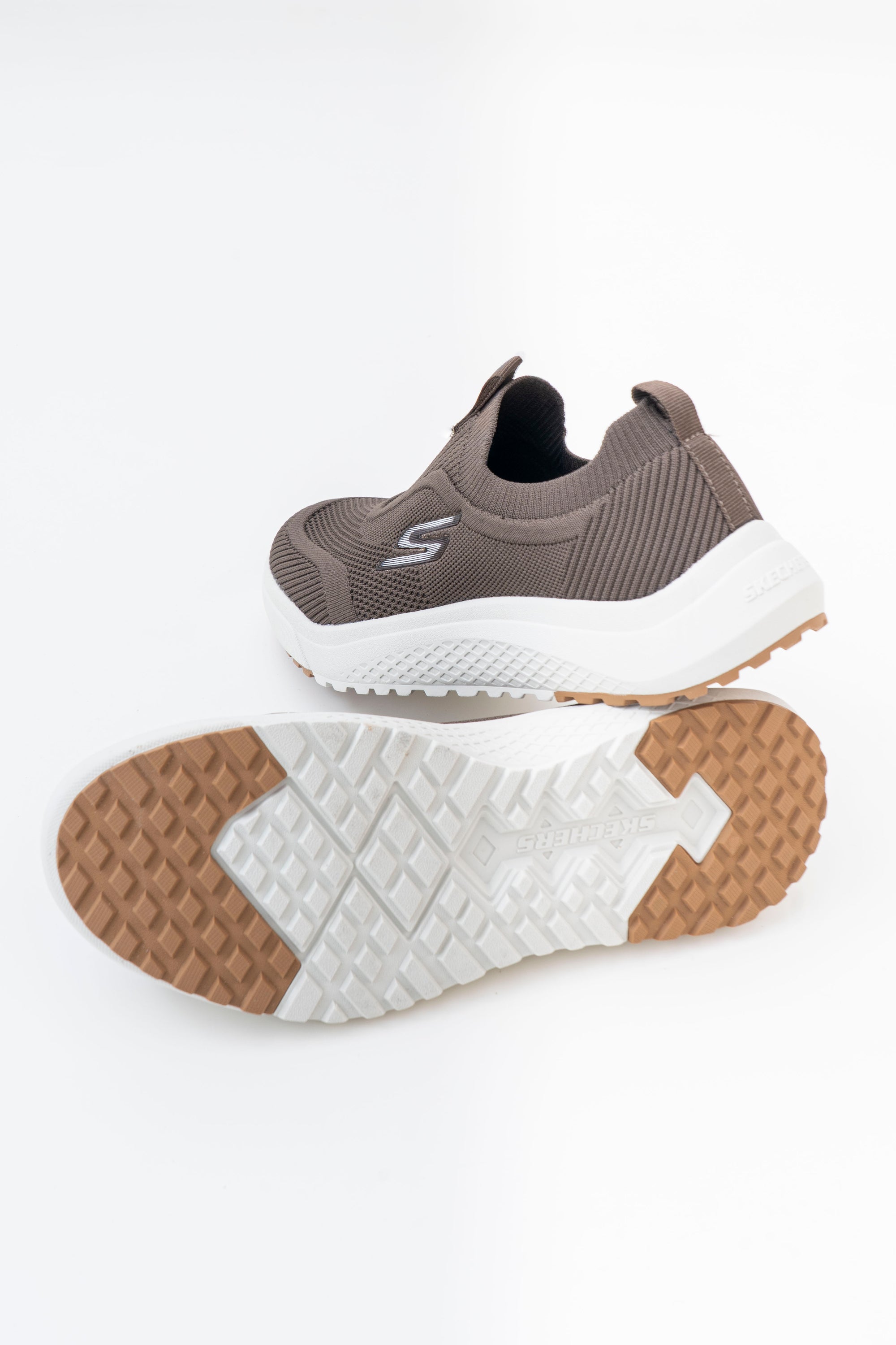 Men's Skechers Taupe Slip-On Sneakers