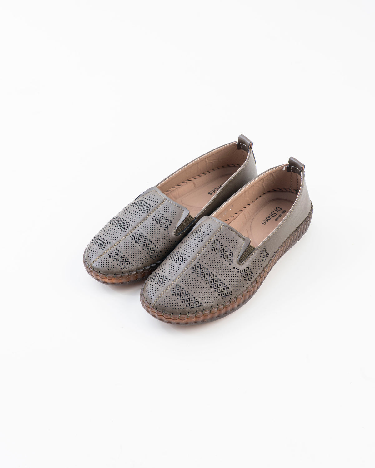 Perforated Comfort Loafer Ladies - Olive