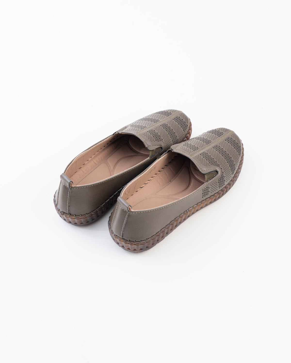 Perforated Comfort Loafer Ladies - Olive