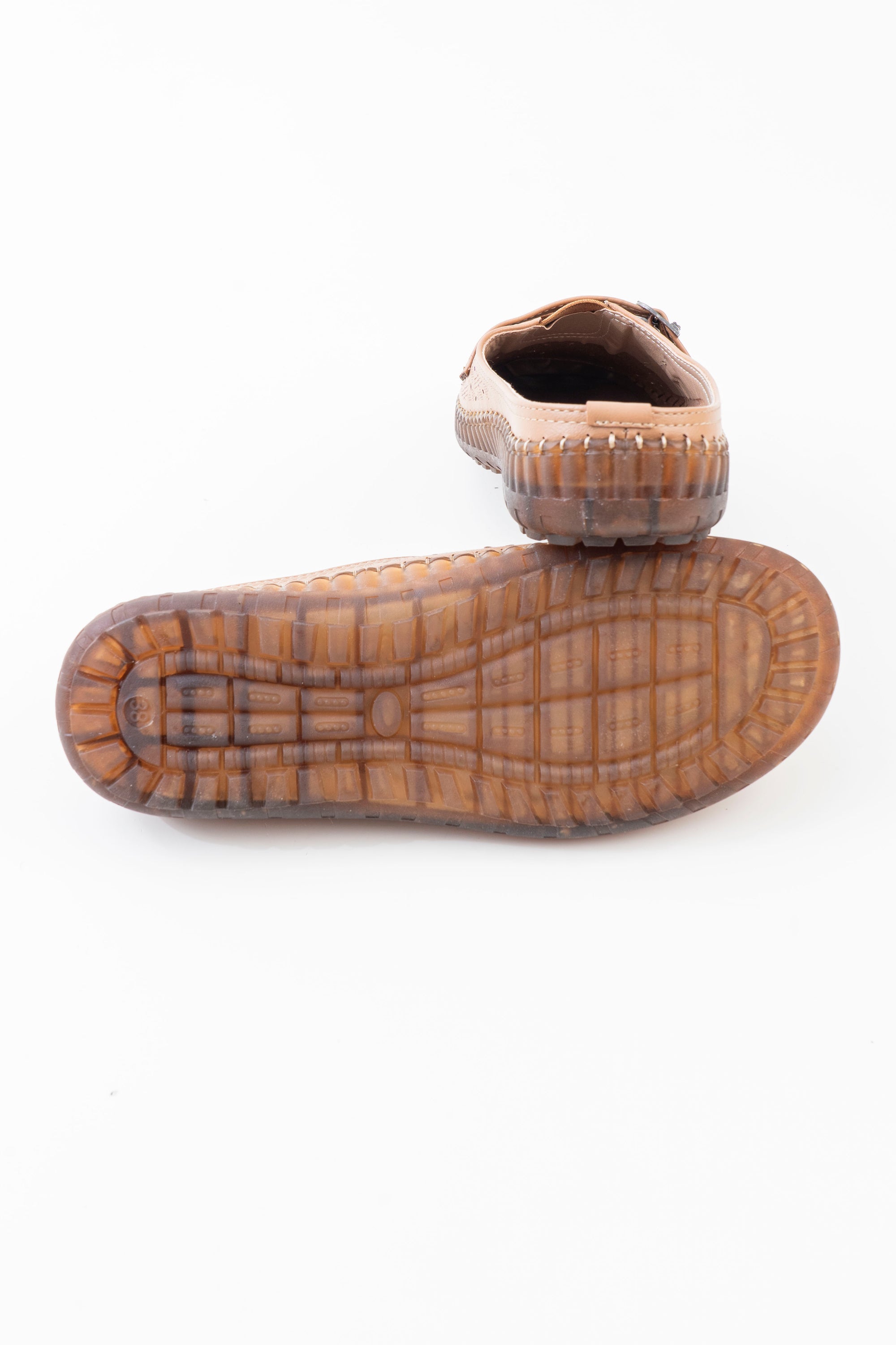 Buckle Strap Half Shoe Ladies - Beige