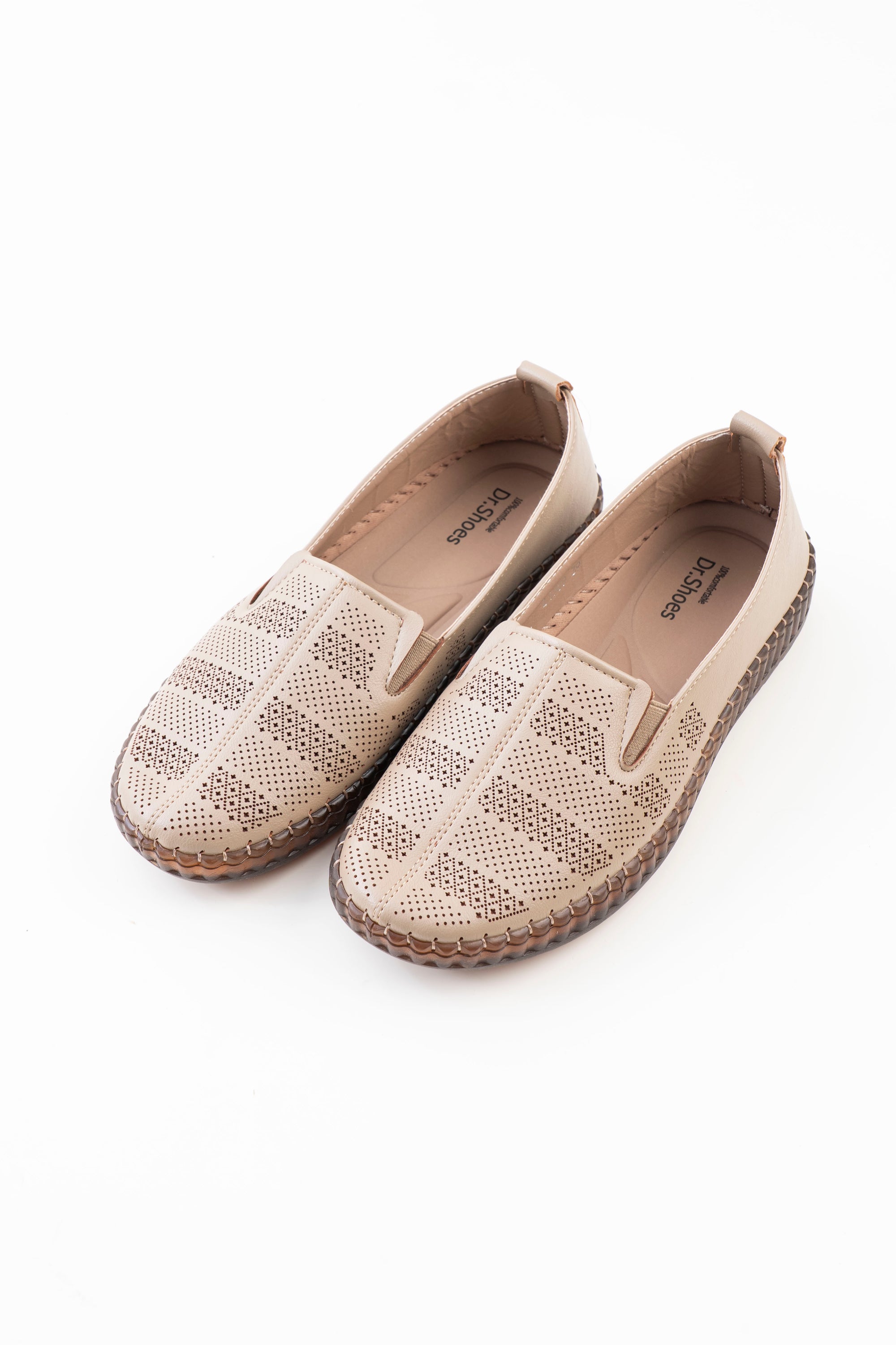 Perforated Comfort Loafer Ladies - Khaki