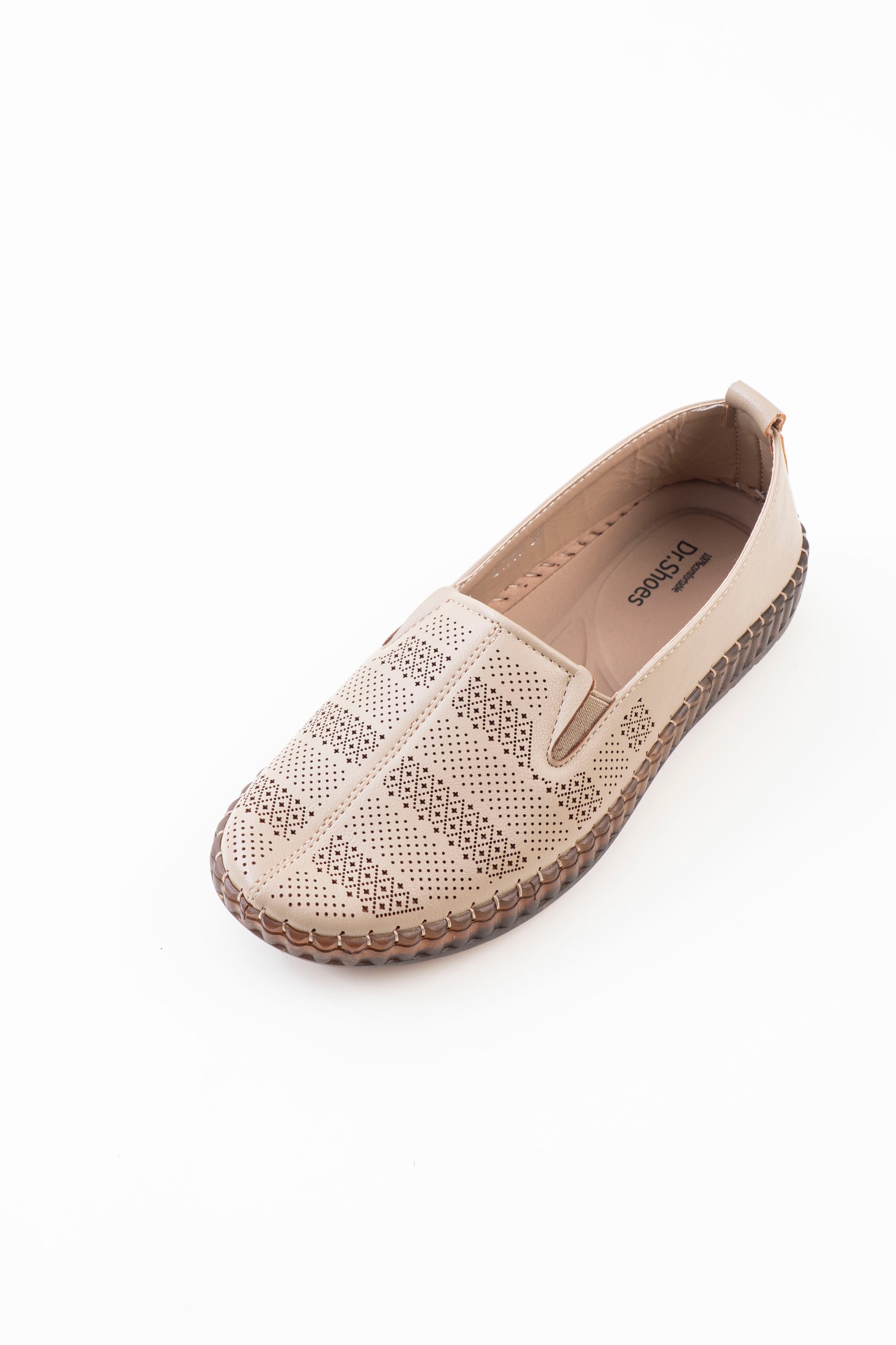 Perforated Comfort Loafer Ladies - Khaki