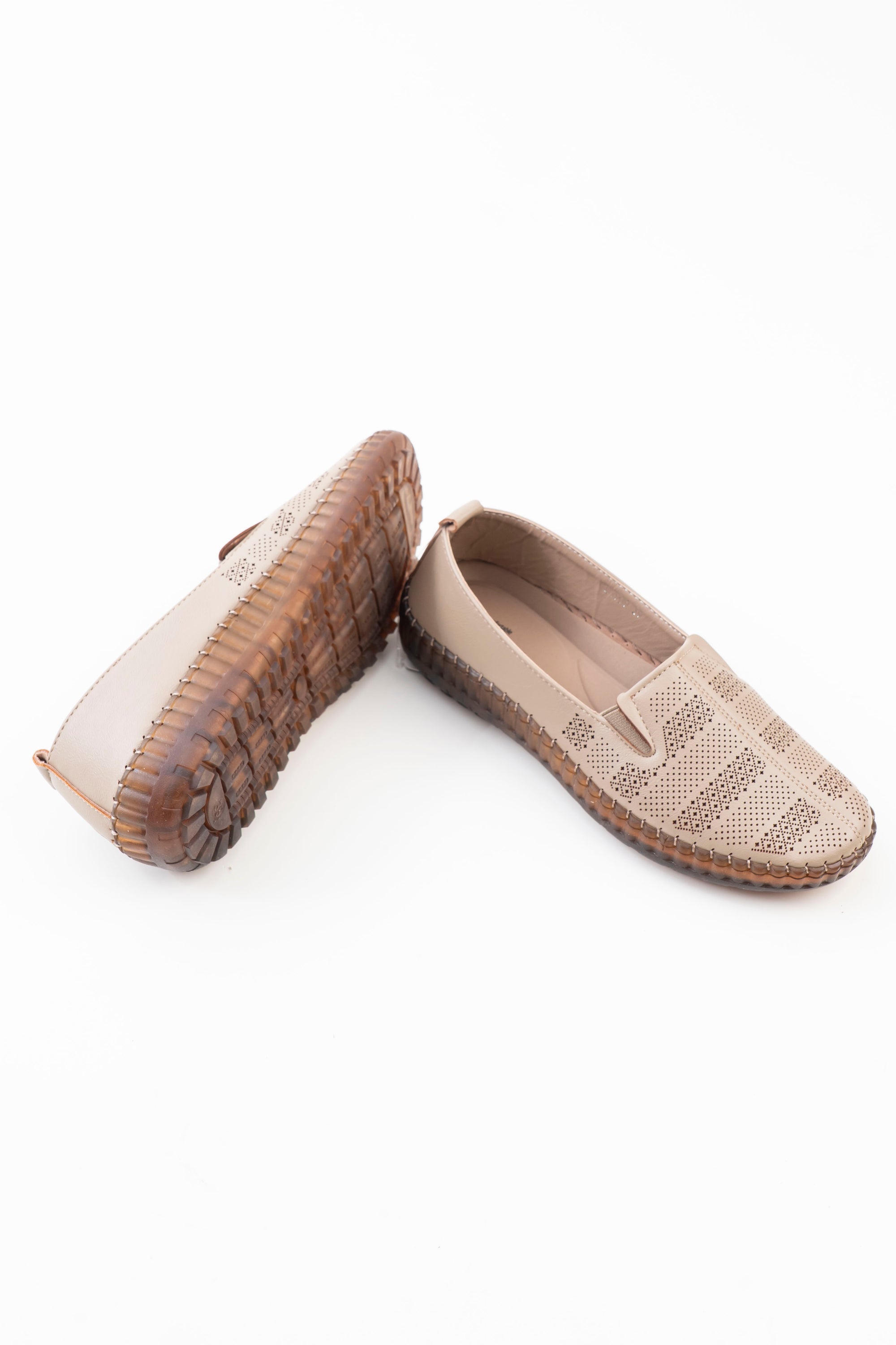 Perforated Comfort Loafer Ladies - Khaki