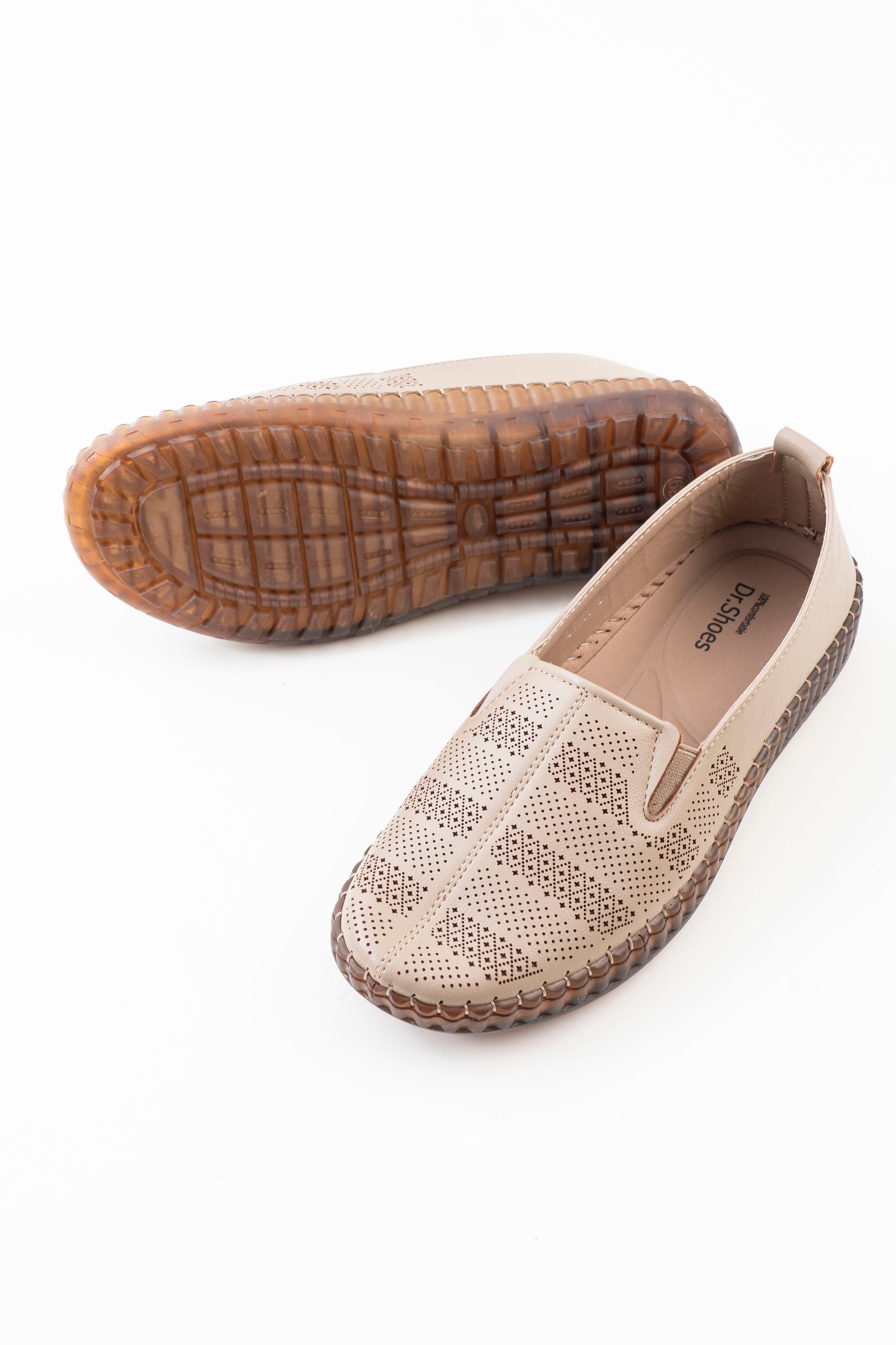 Perforated Comfort Loafer Ladies - Khaki