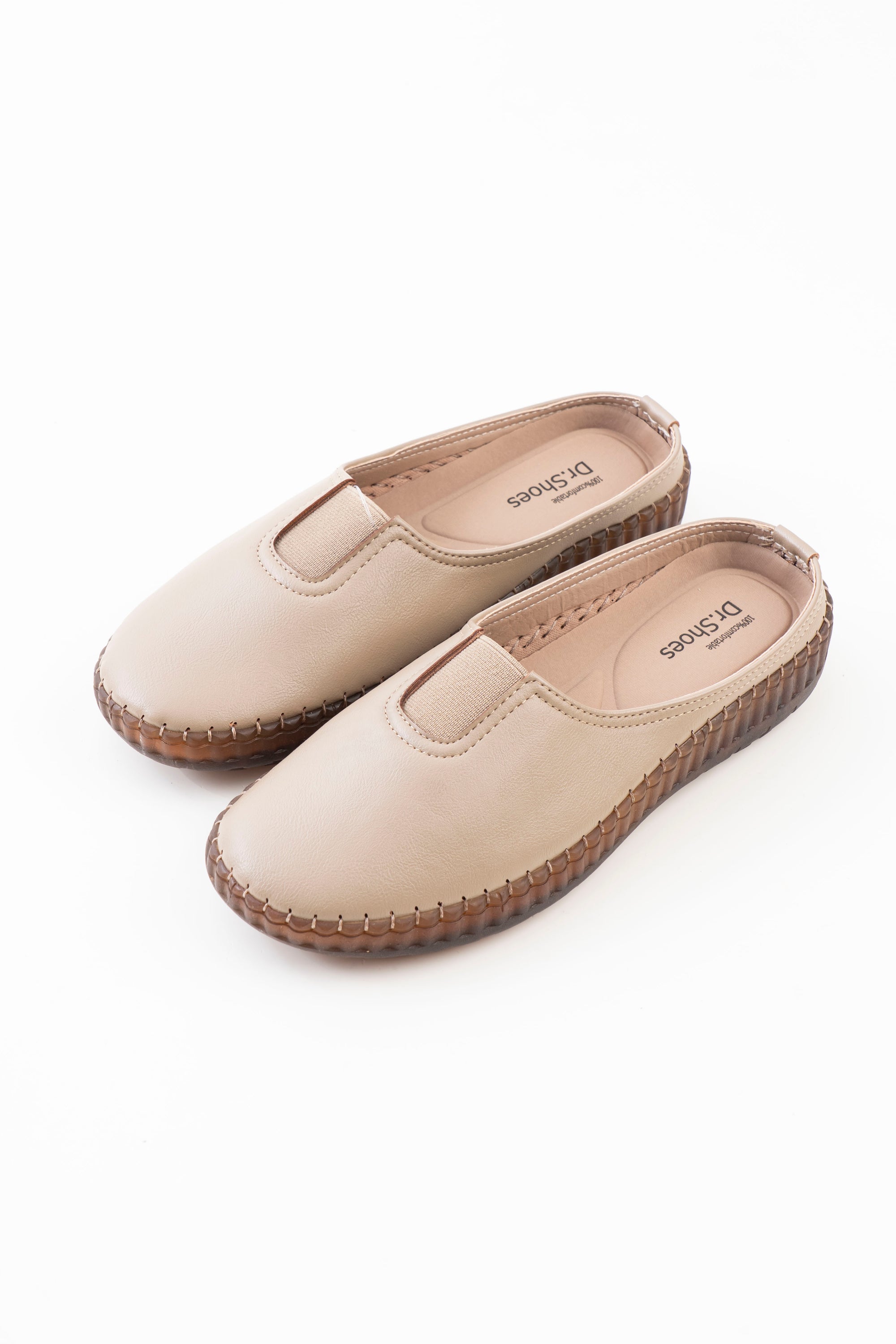 Slip-On Comfort Half Shoe Ladies - Khaki