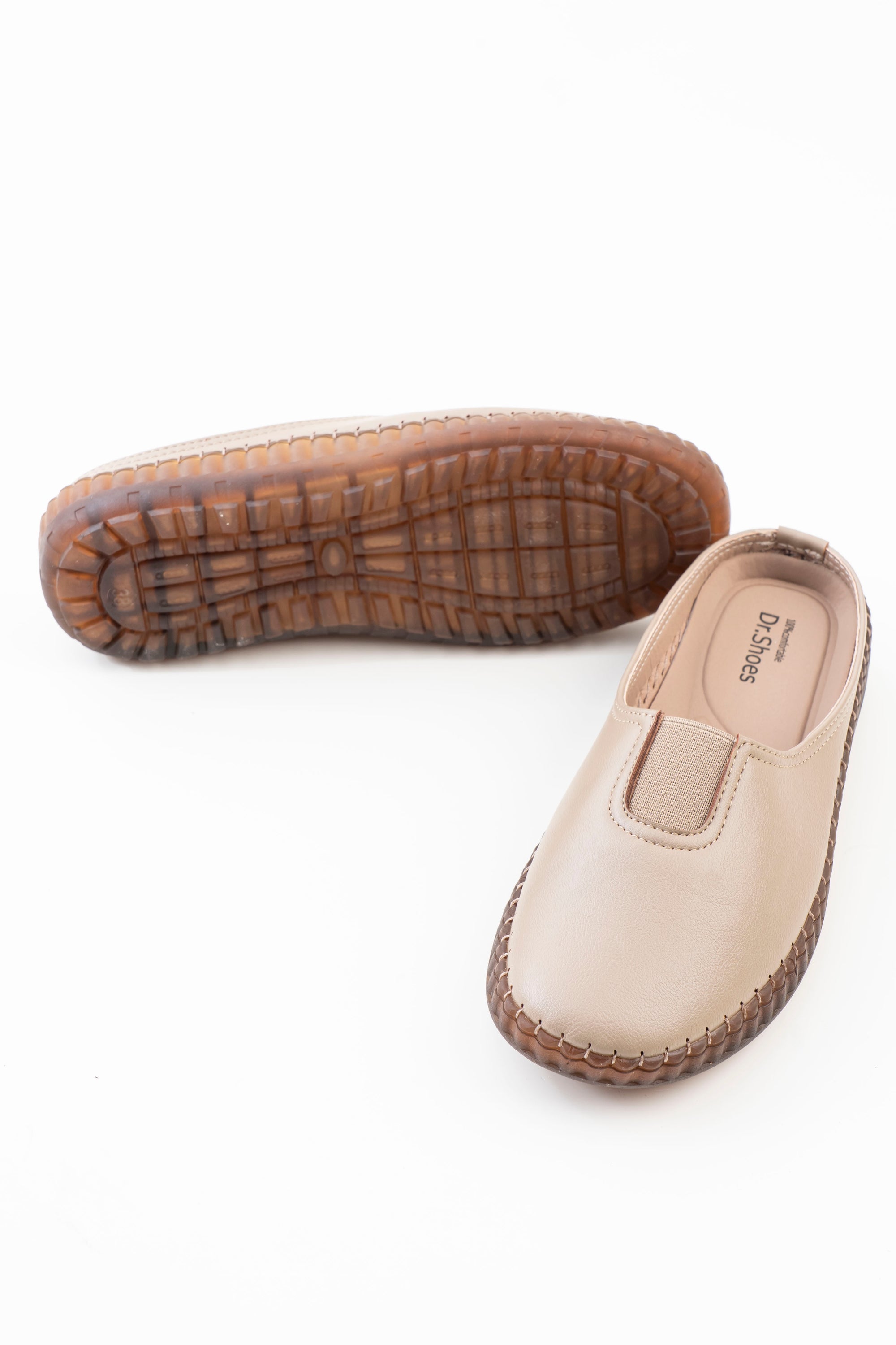 Slip-On Comfort Half Shoe Ladies - Khaki