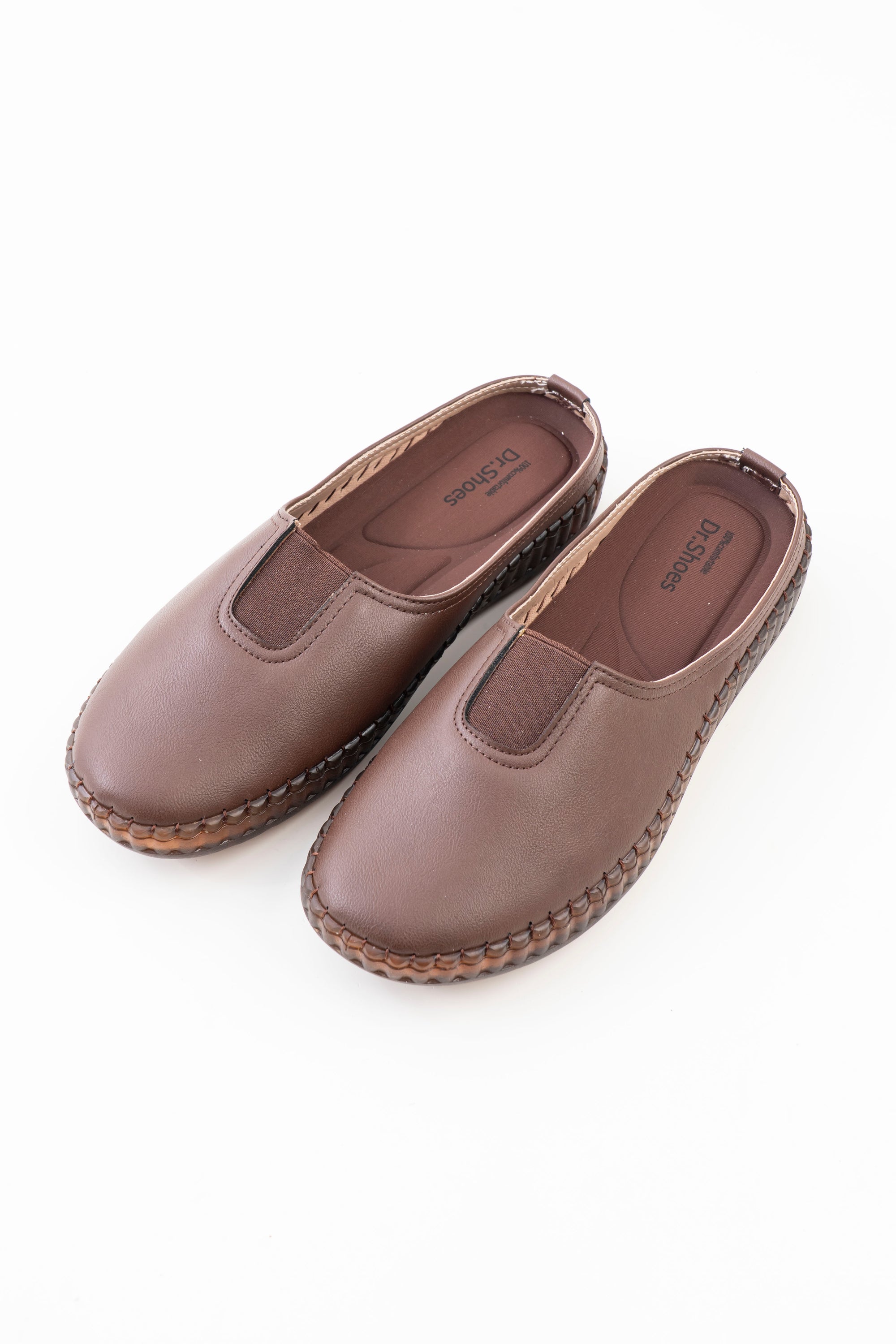Slip-On Comfort Half Shoe Ladies - Brown