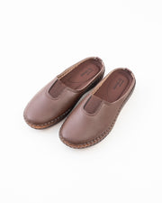 Slip-On Comfort Half Shoe Ladies - Brown