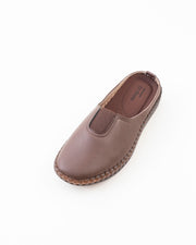 Slip-On Comfort Half Shoe Ladies - Brown