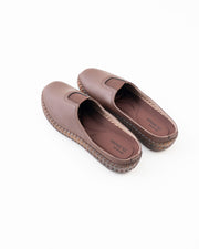 Slip-On Comfort Half Shoe Ladies - Brown