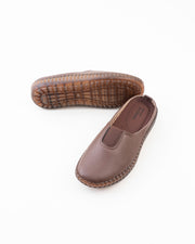 Slip-On Comfort Half Shoe Ladies - Brown