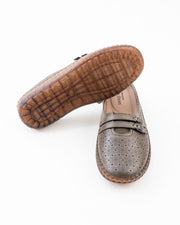 Buckle Strap Half Shoe Ladies - Olive