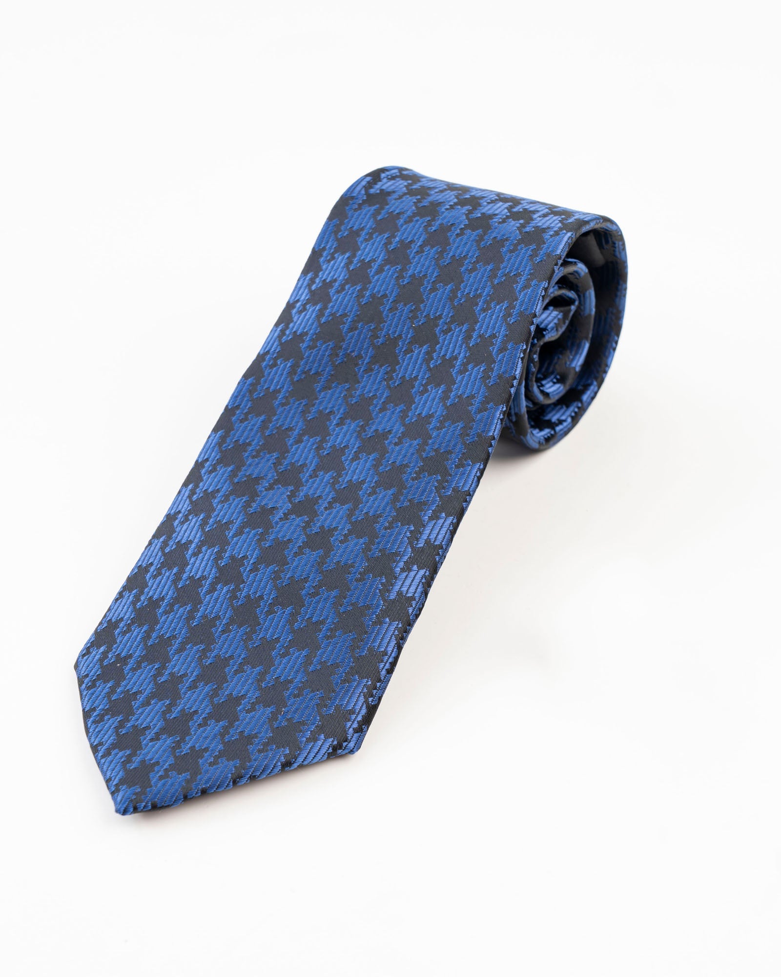 Blue & Black Patterned Tie Set