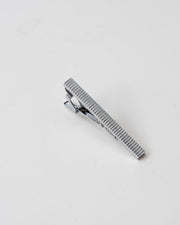 Silver-Tone Textured Tie Clip
