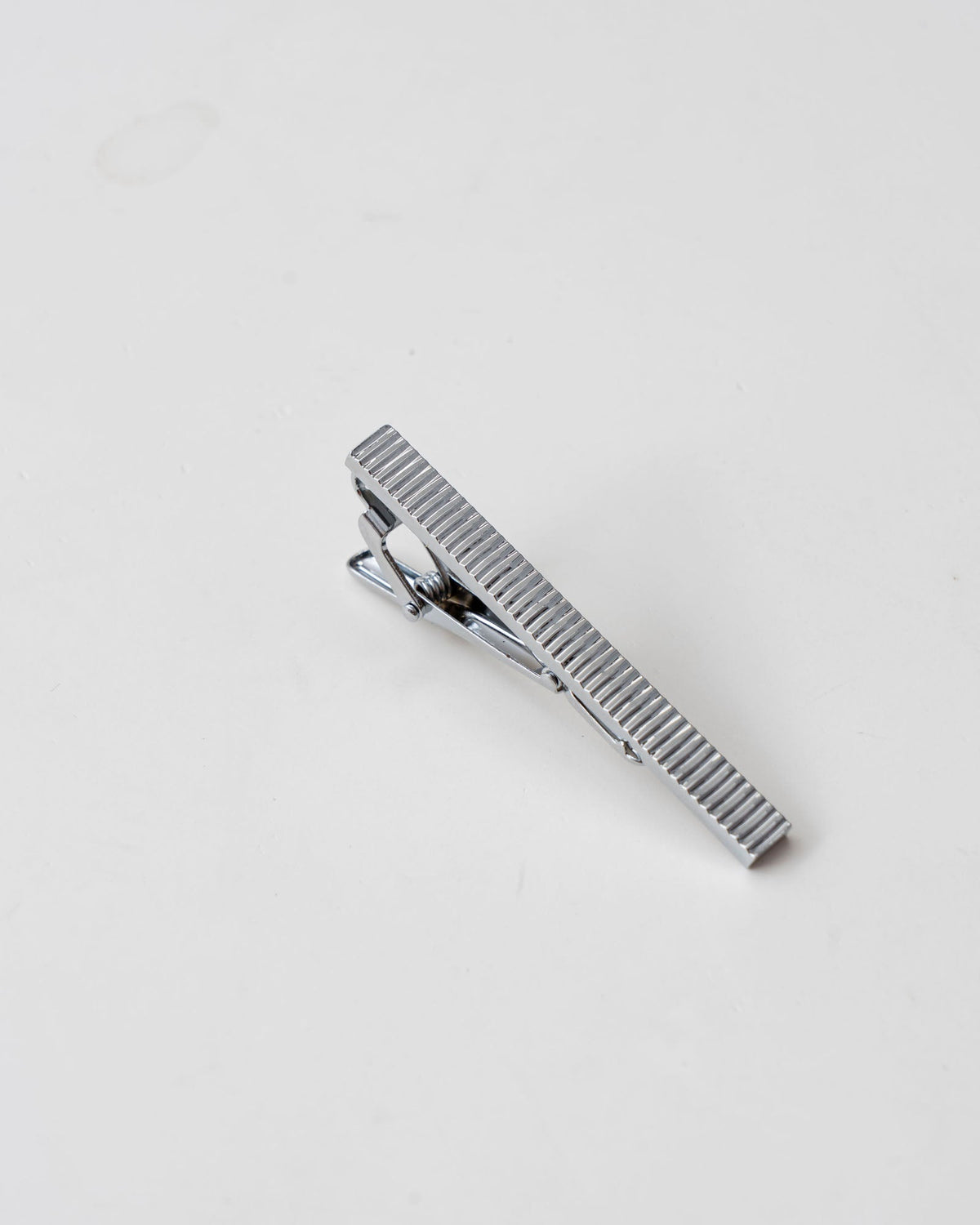 Silver-Tone Textured Tie Clip