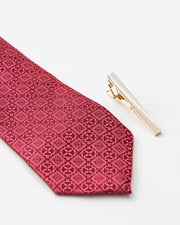 Textured Gold-Tone Tie Clip