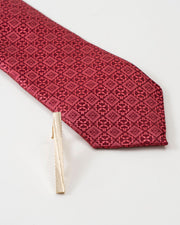 Textured Gold-Tone Tie Clip