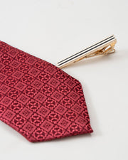 Black Stripe Gold-Tone Tie Clip