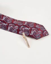 Diamond Textured Gold-Tone Tie Clip