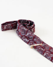 Diamond Textured Gold-Tone Tie Clip